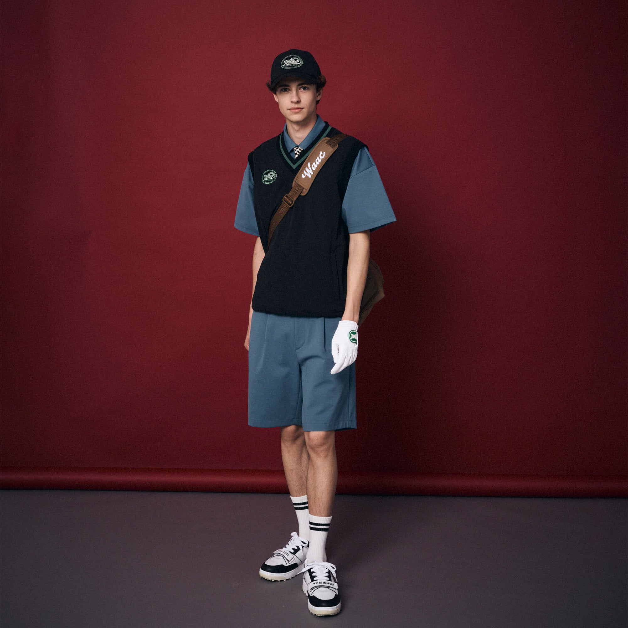 MEN ライトストレッチポンチハーフパンツ ブルー