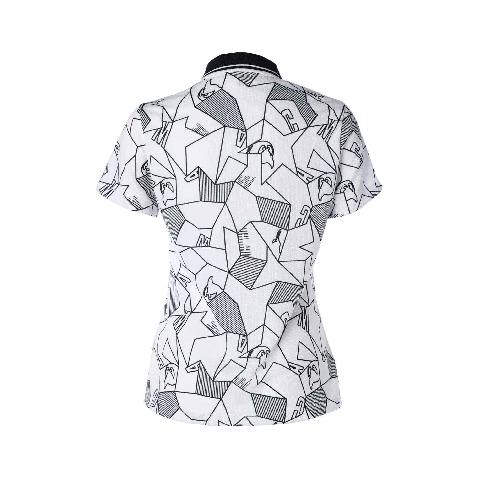 WOMEN ジオメトリックポロシャツ ホワイト