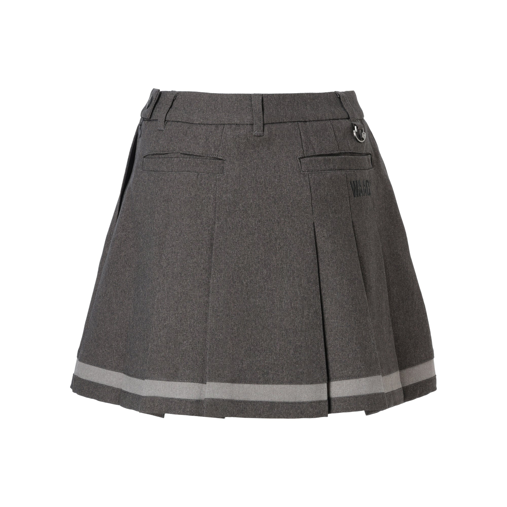 WOMENS ウールライクプリーツスカート チャコール/072244380