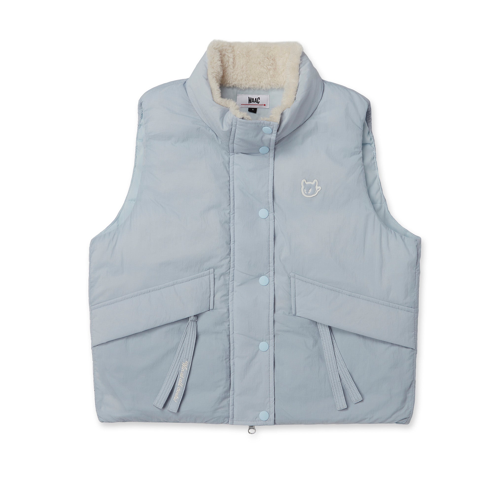 WOMEN パデッドアウターベスト ライトブルー