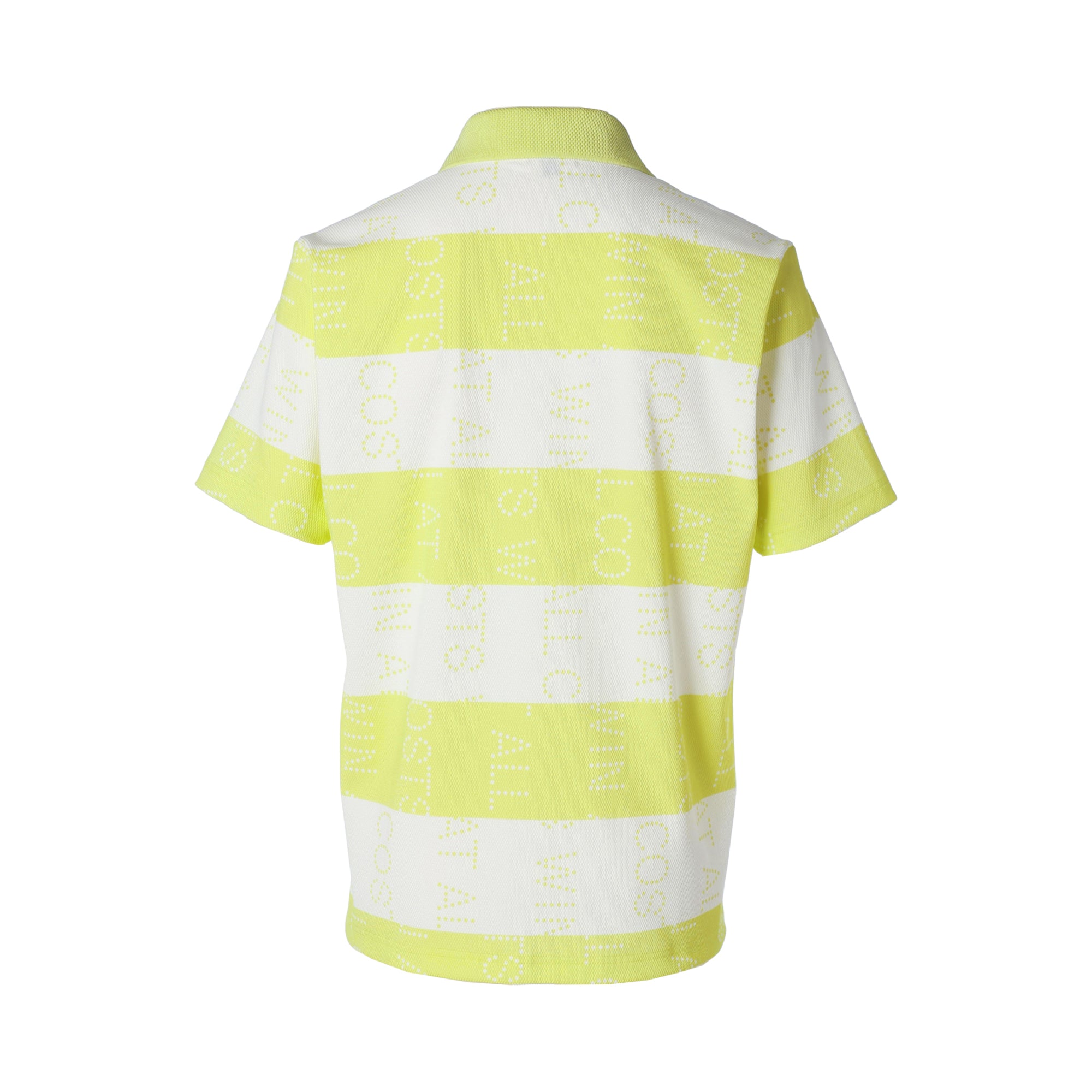 MENS ロゴマリンボーダー 半袖ポロシャツ レモンイエロー/072242041