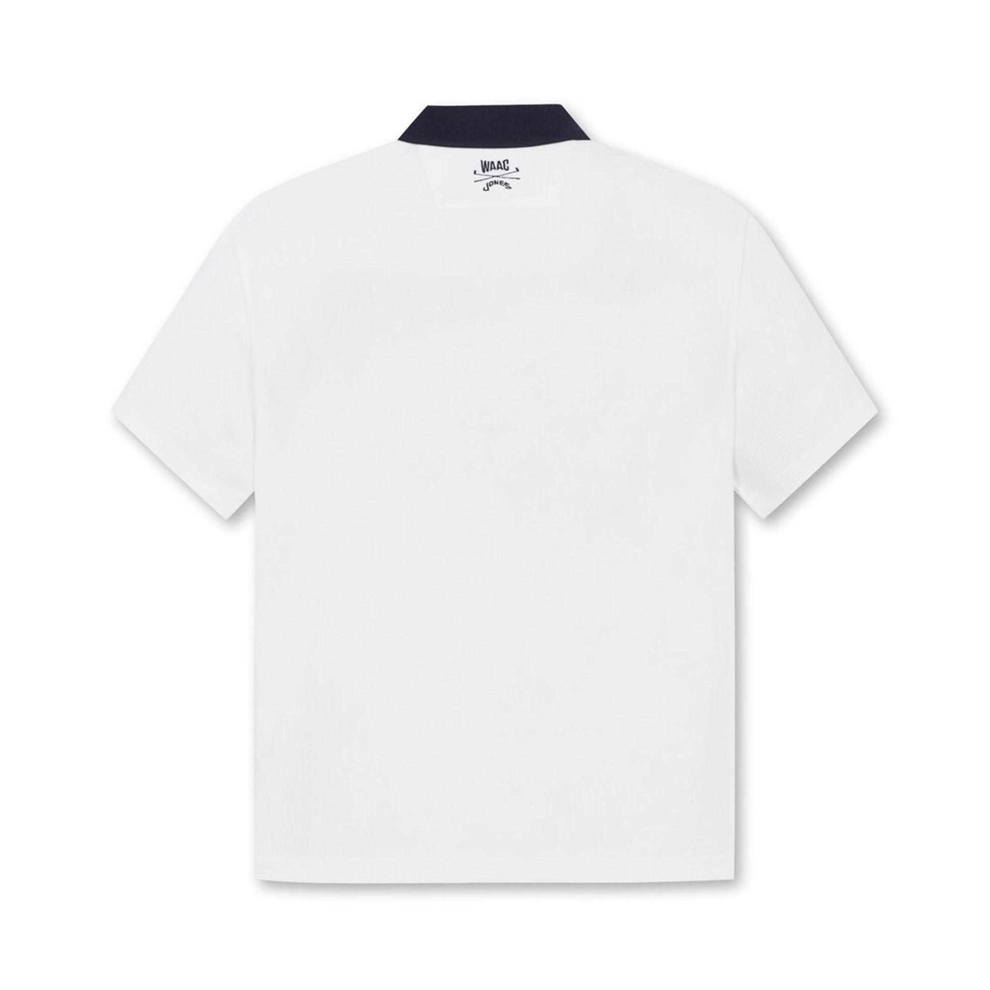 【WAAC X JONES】MEN ルーズフィットポロシャツ ホワイト