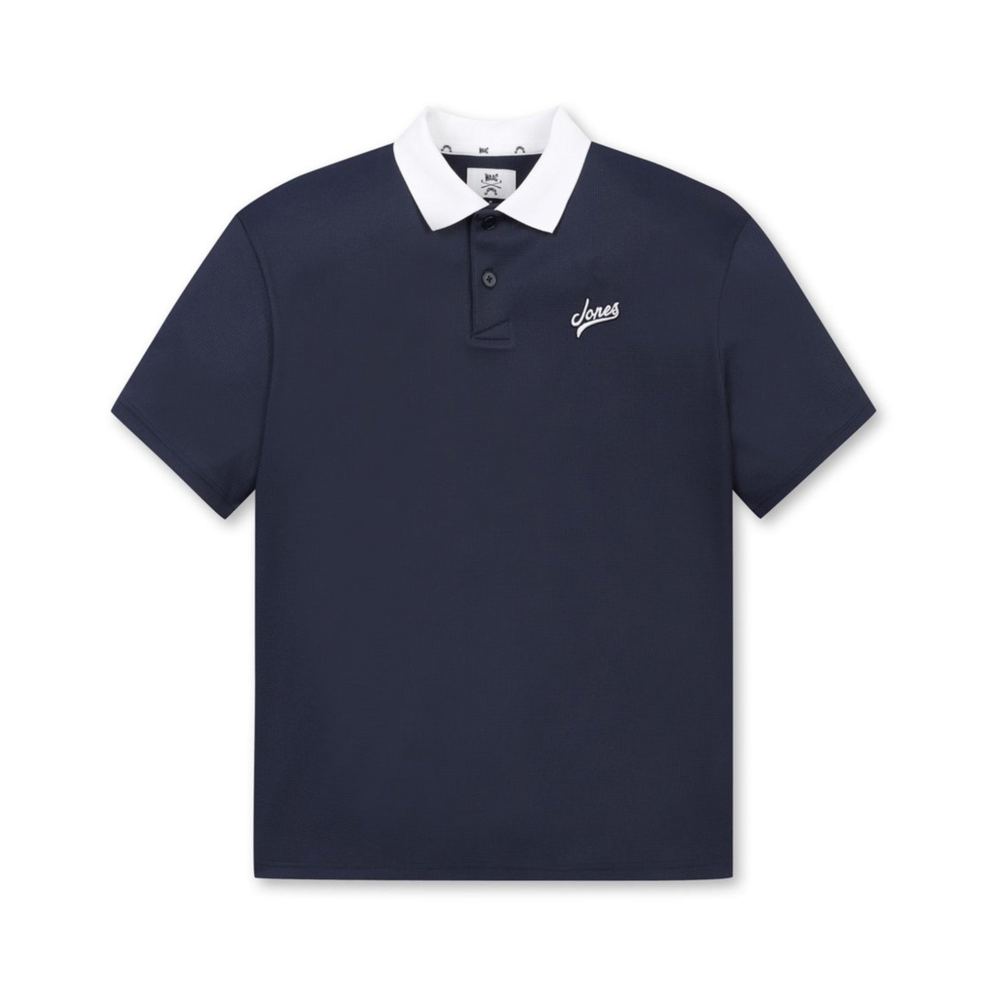 【WAAC X JONES】MEN ルーズフィットポロシャツ ネイビー