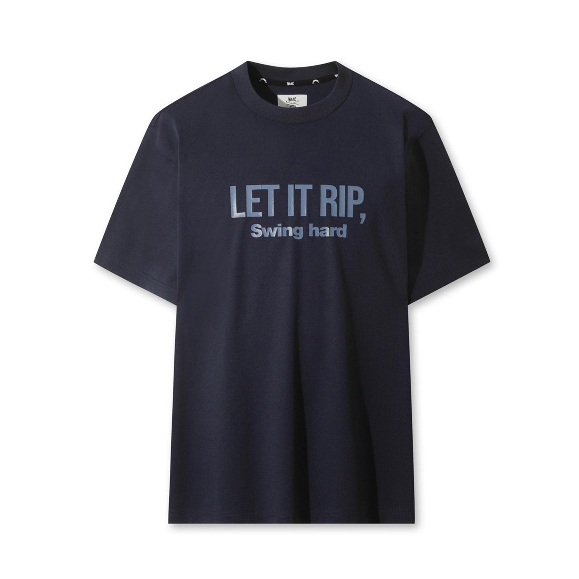 【WAAC X JONES】MEN グラフィッククルーネックTシャツ ネイビー