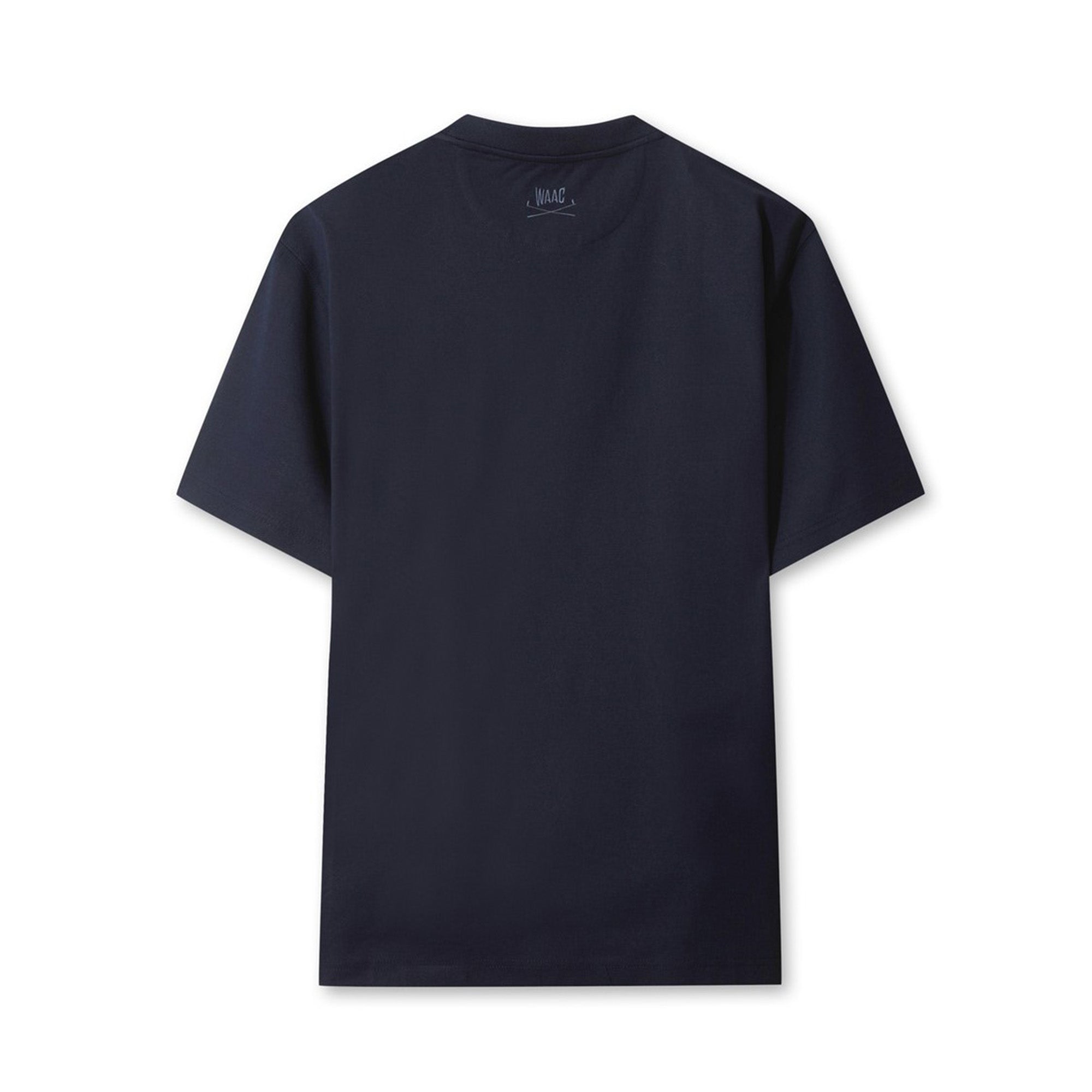 【WAAC X JONES】MEN グラフィッククルーネックTシャツ ネイビー