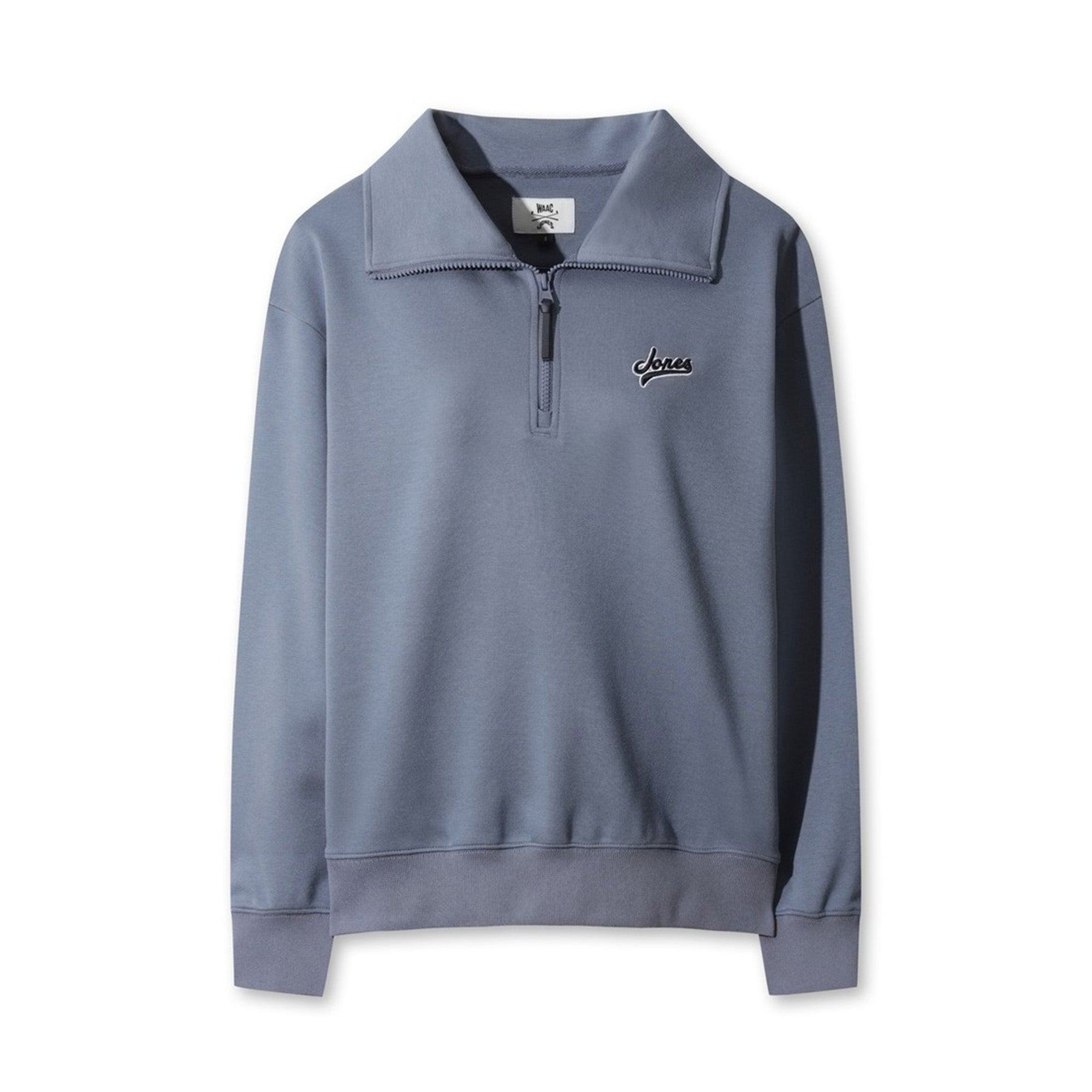【WAAC X JONES】WOMEN ハーフジップスウェットシャツ サックスブルー