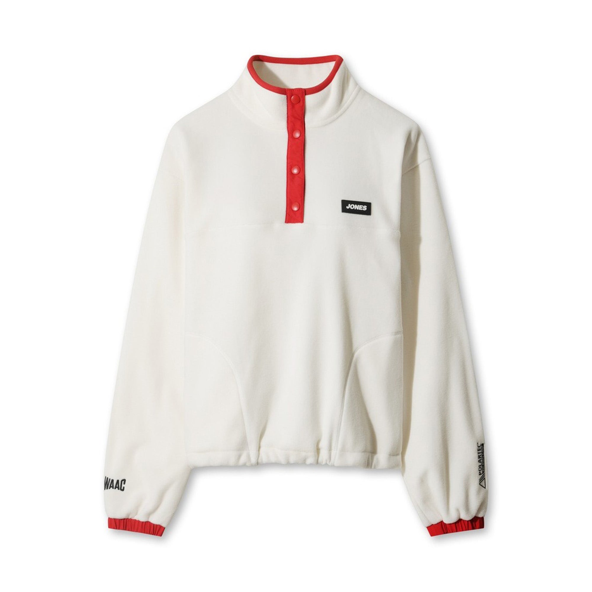 【WAAC X JONES】WOMEN レトロフリースプルオーバー アイボリー