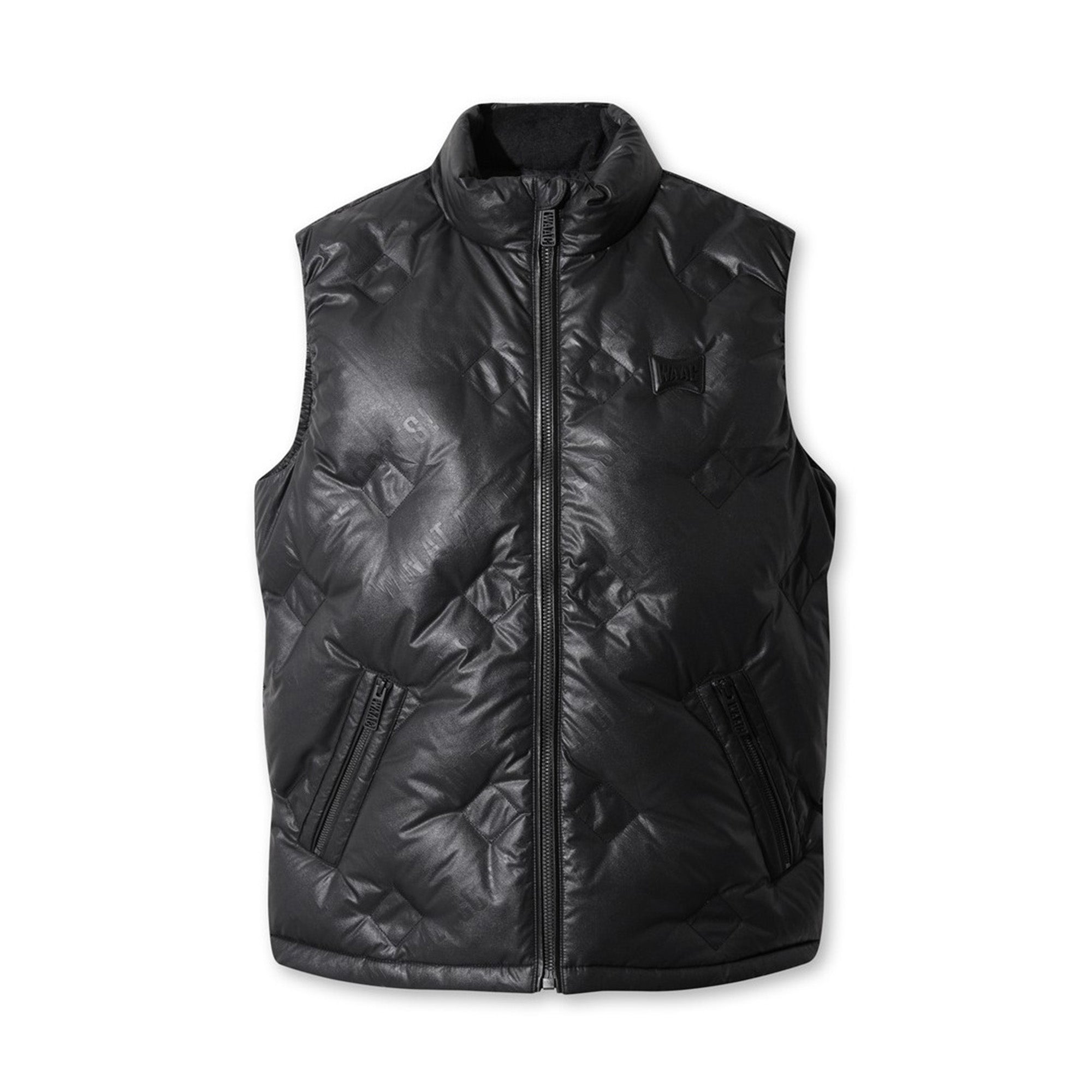 MEN レザーライクベスト ブラック