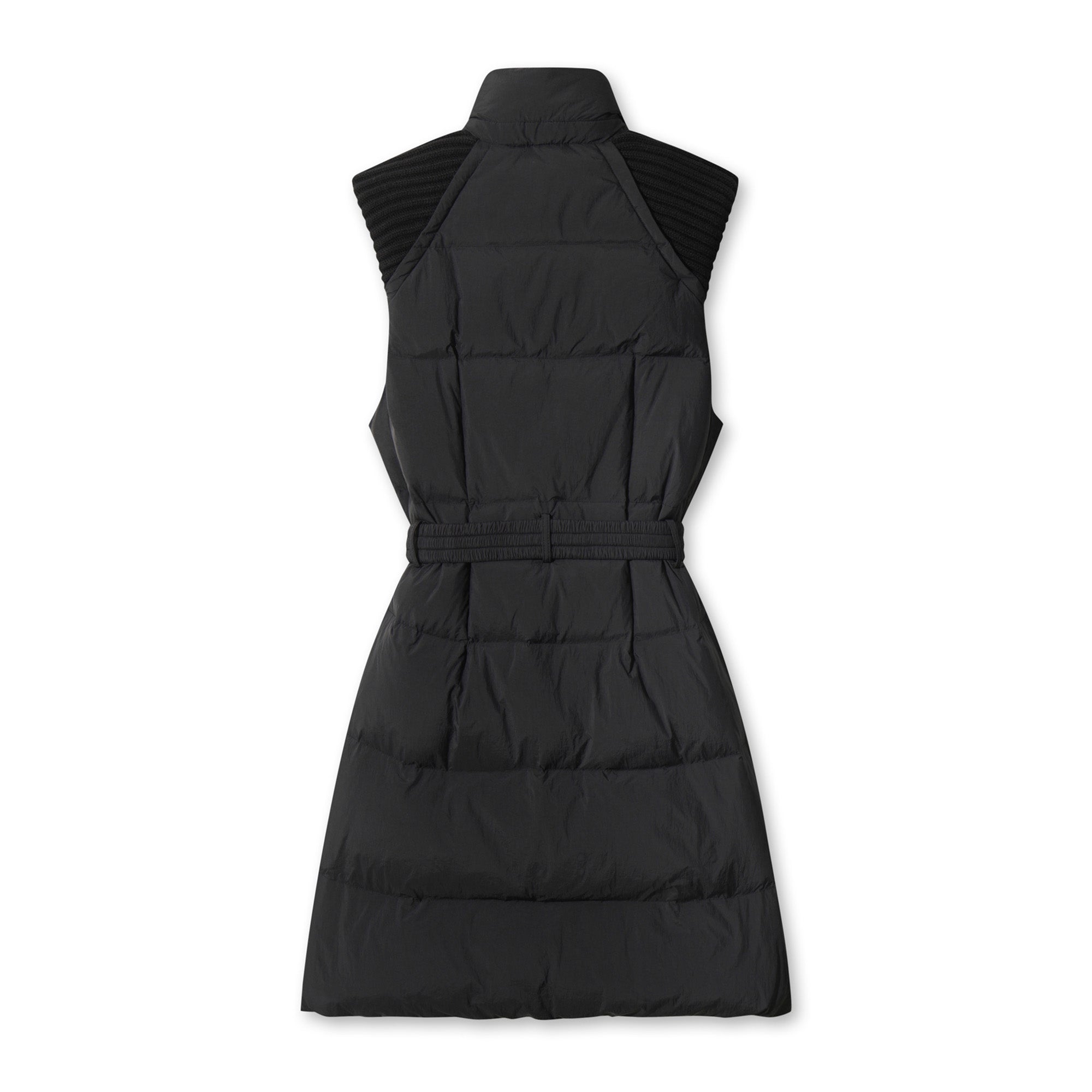 WOMEN ロングダウンベスト ブラック