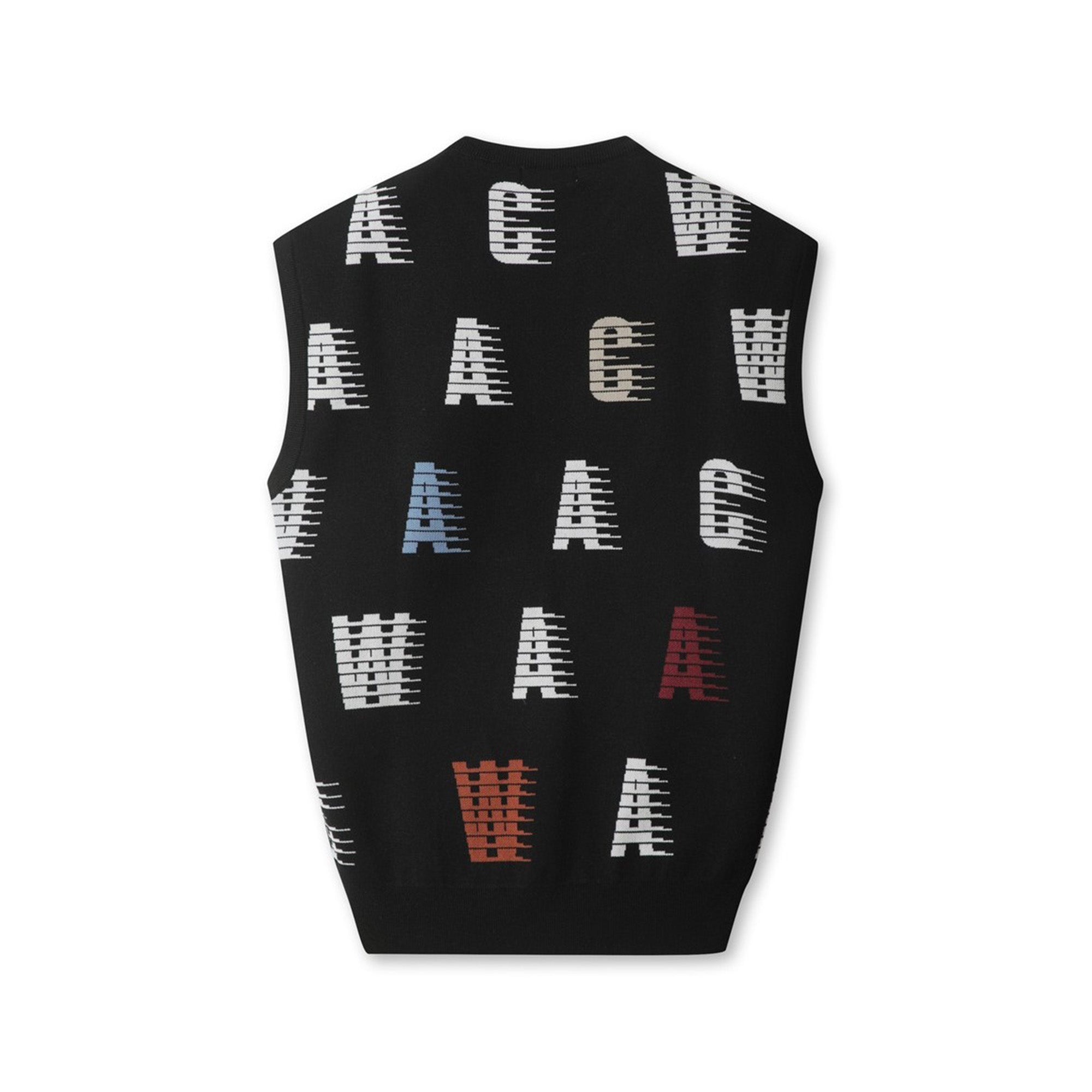MEN COLORED WAAC ニットベスト ブラック