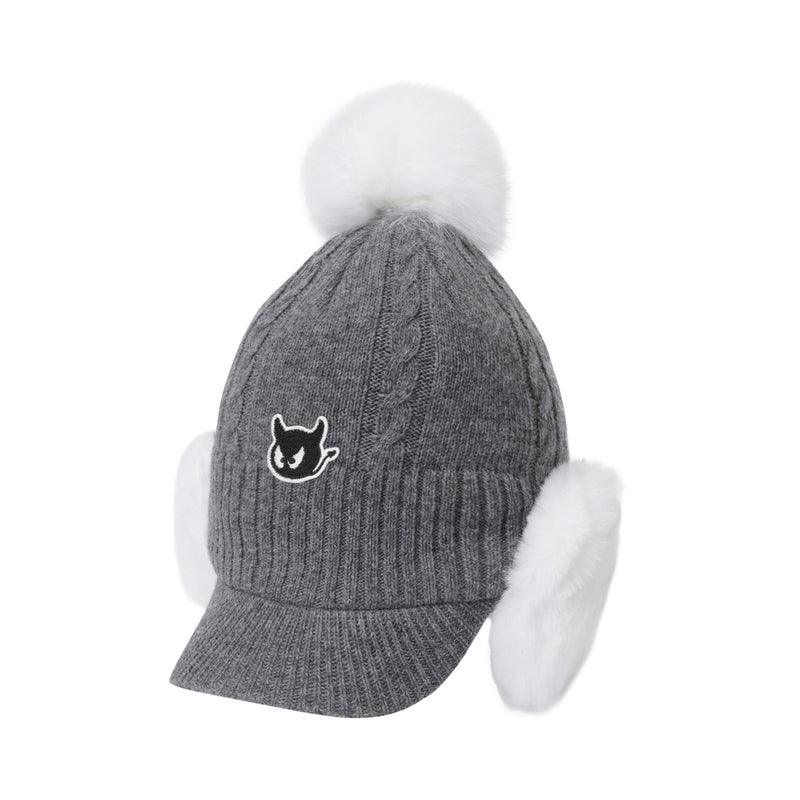 WOMEN イヤーウォーマーニットハット グレー