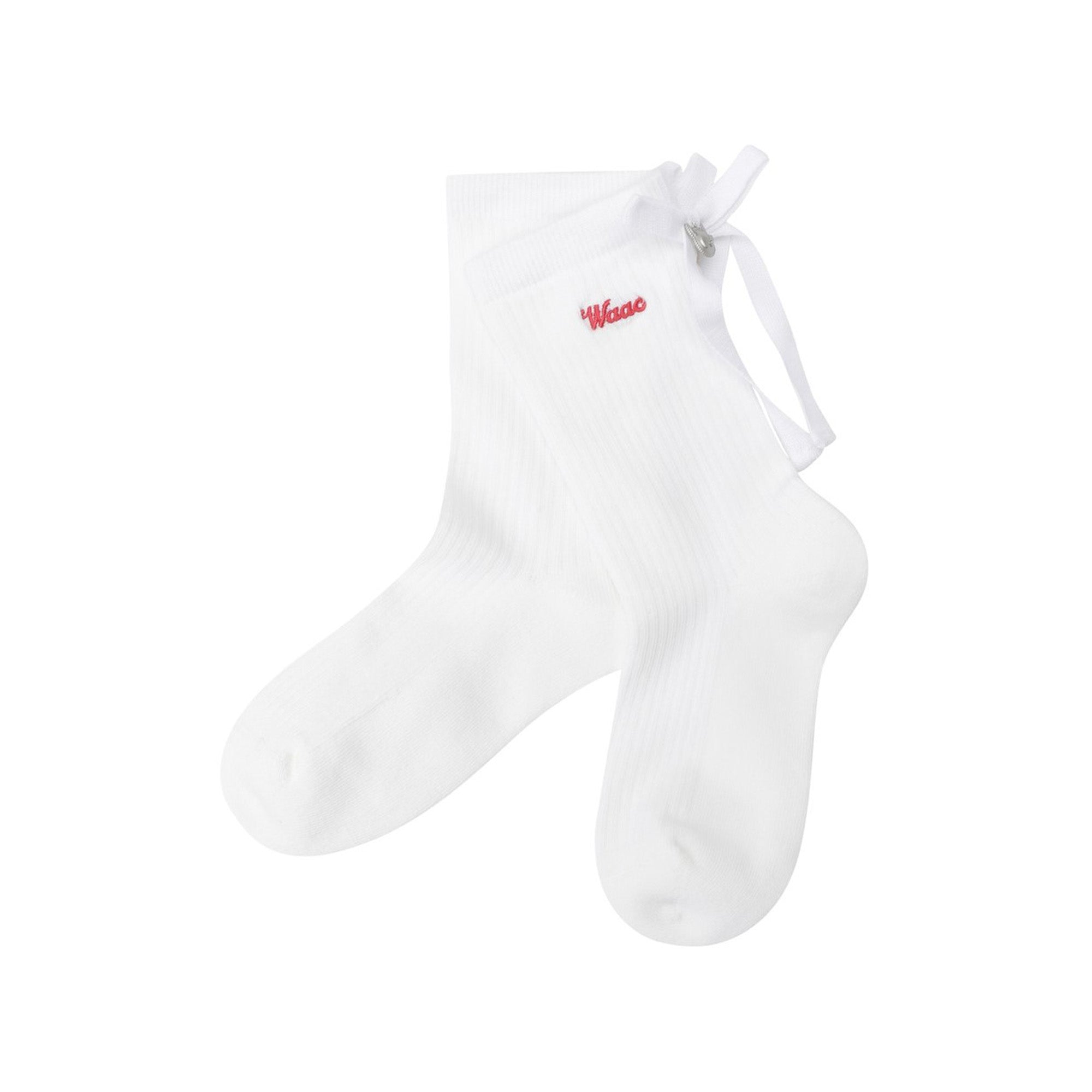 WOMEN METAL WAACKYリボンソックス ホワイト