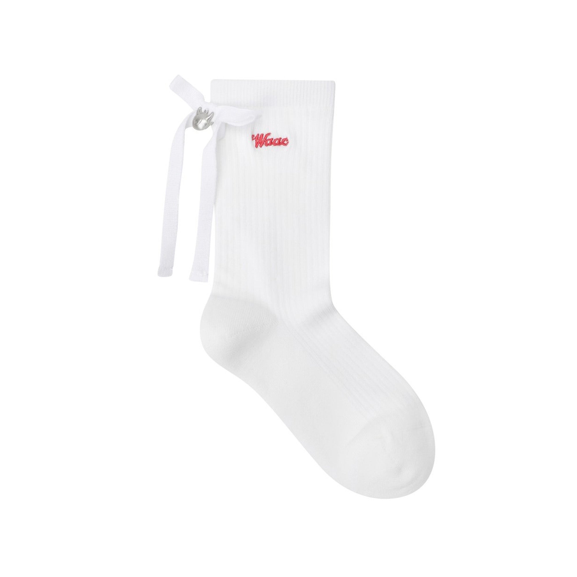 WOMEN METAL WAACKYリボンソックス ホワイト