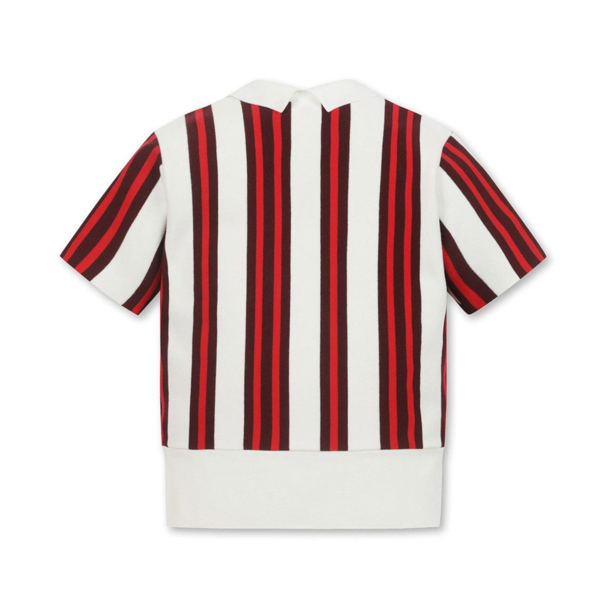 WOMEN カラーブロックバリアント 半袖セーター ホワイト