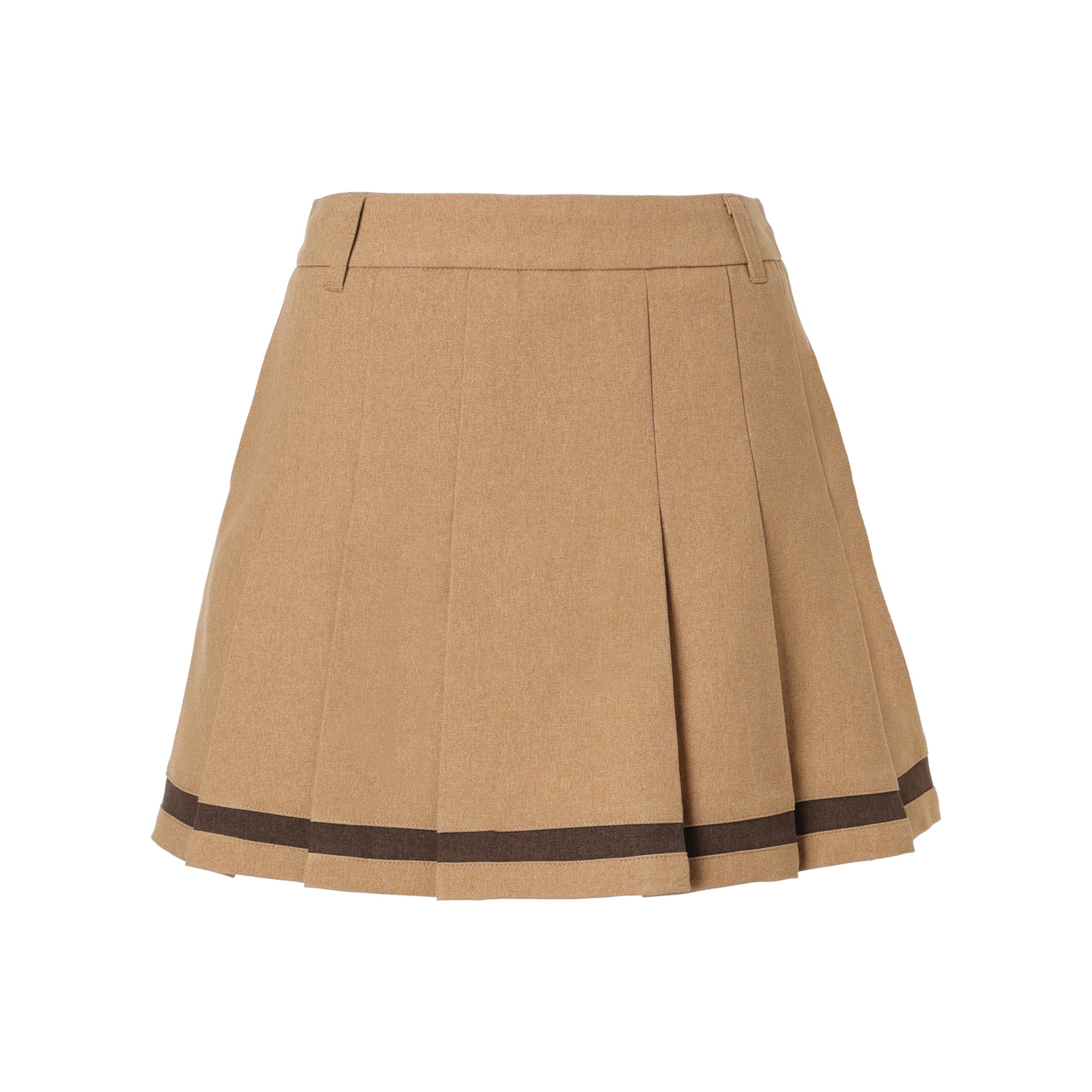 WOMENS ウールライクプリーツスカート ベージュ/072244380