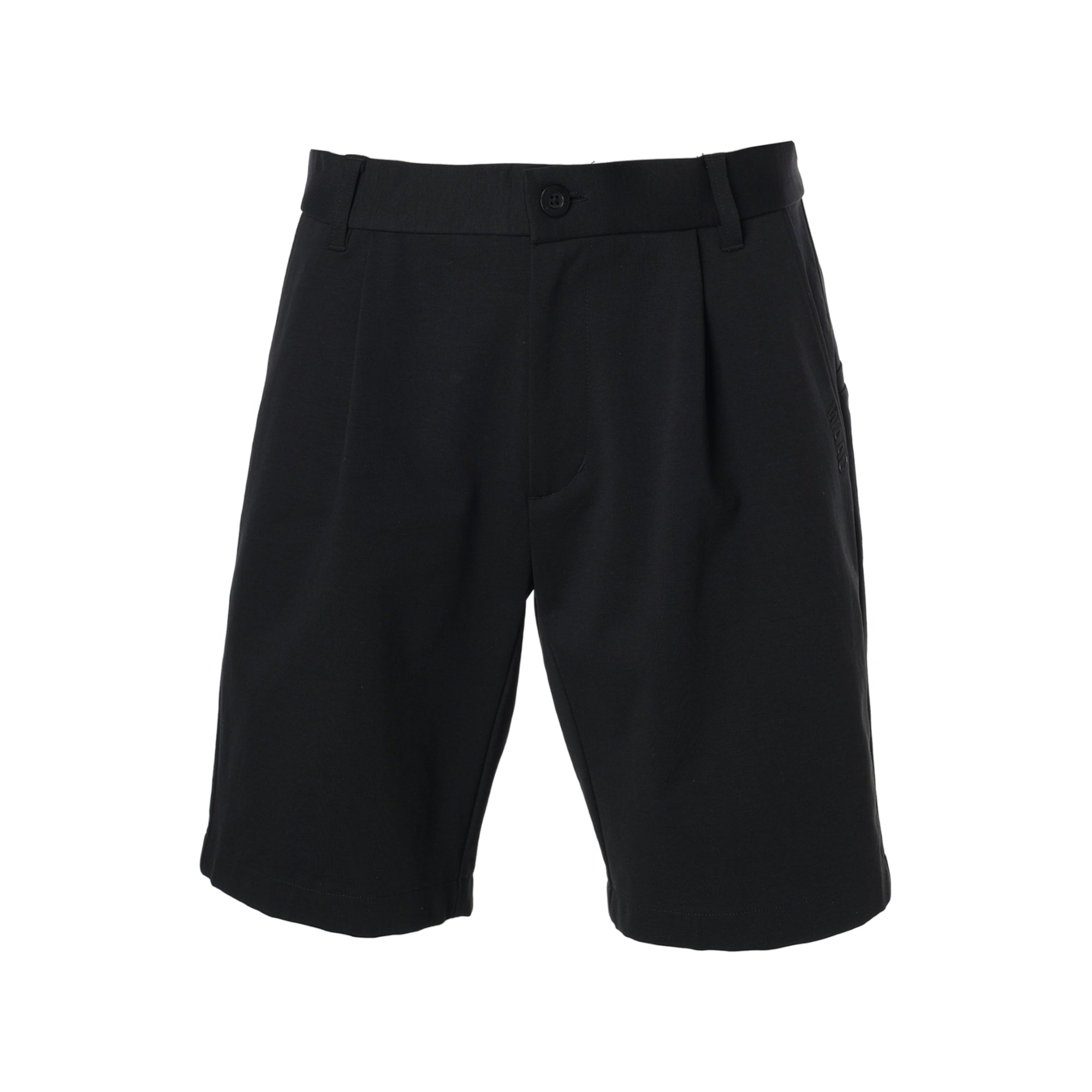 MEN ライトストレッチポンチ ハーフパンツ ブラック