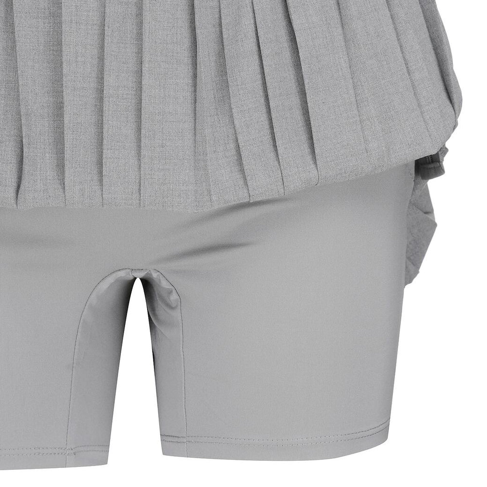 WOMEN バントプリーツキュロットスカート ブラック