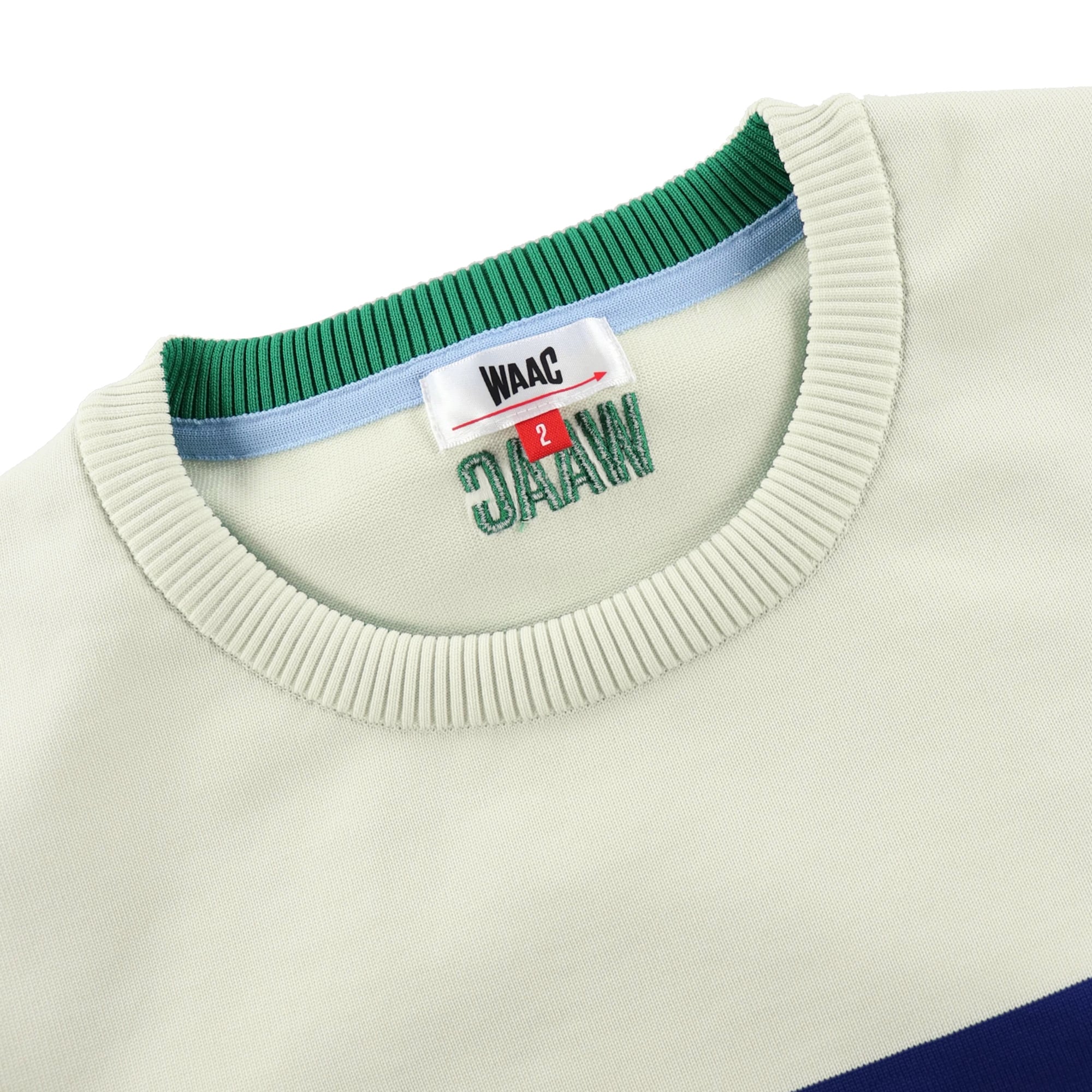 MEN マイクロスリームボーダー 長袖プルオーバー エクリュ