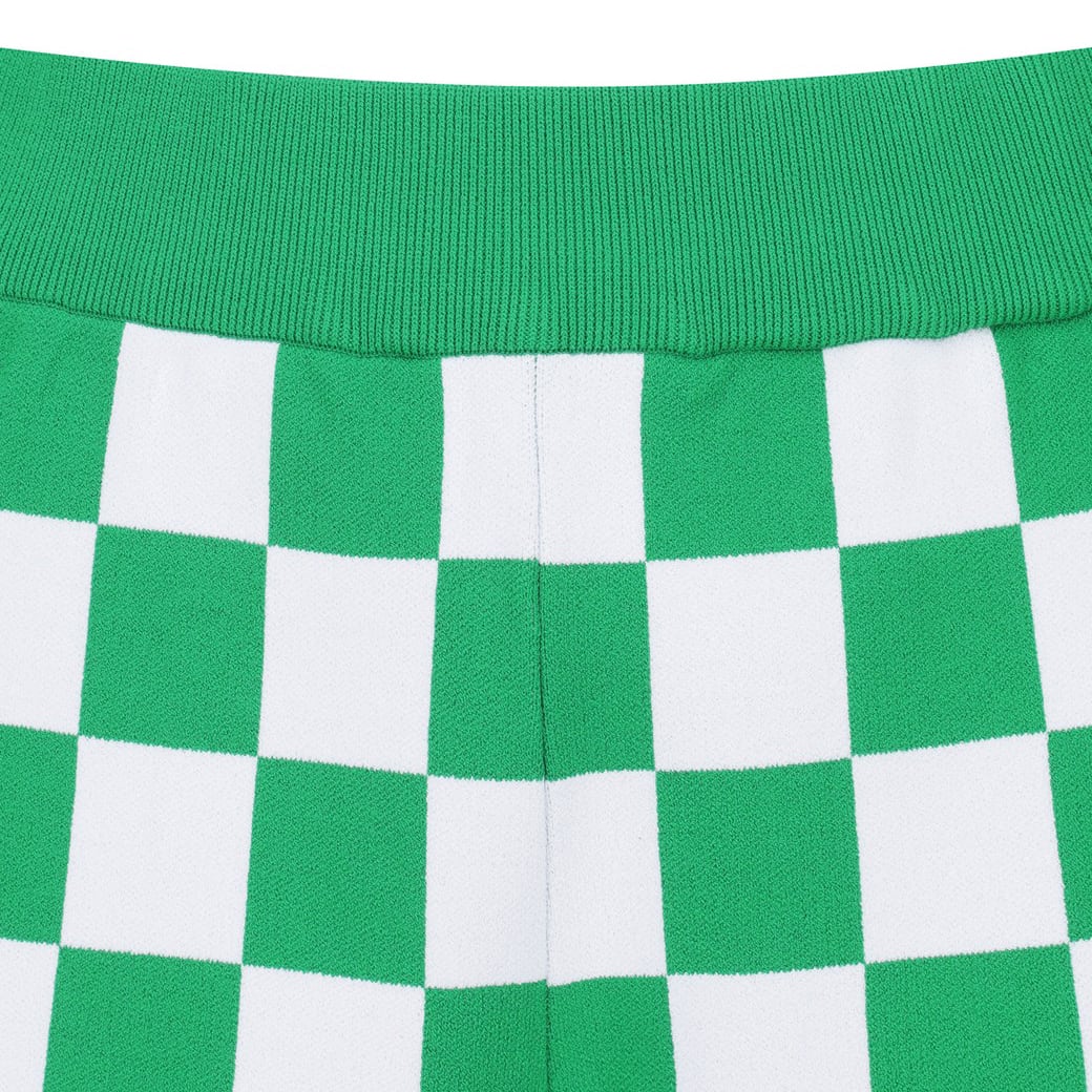 WOMENS チェッカーバリアントエリー ニットショーツ グリーン/072332458