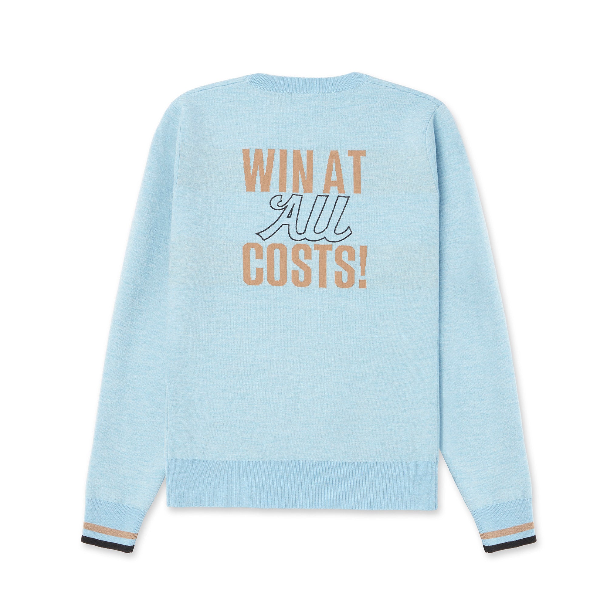 MEN ダブルフェイススウェットライクニットプルオーバー ライトブルー