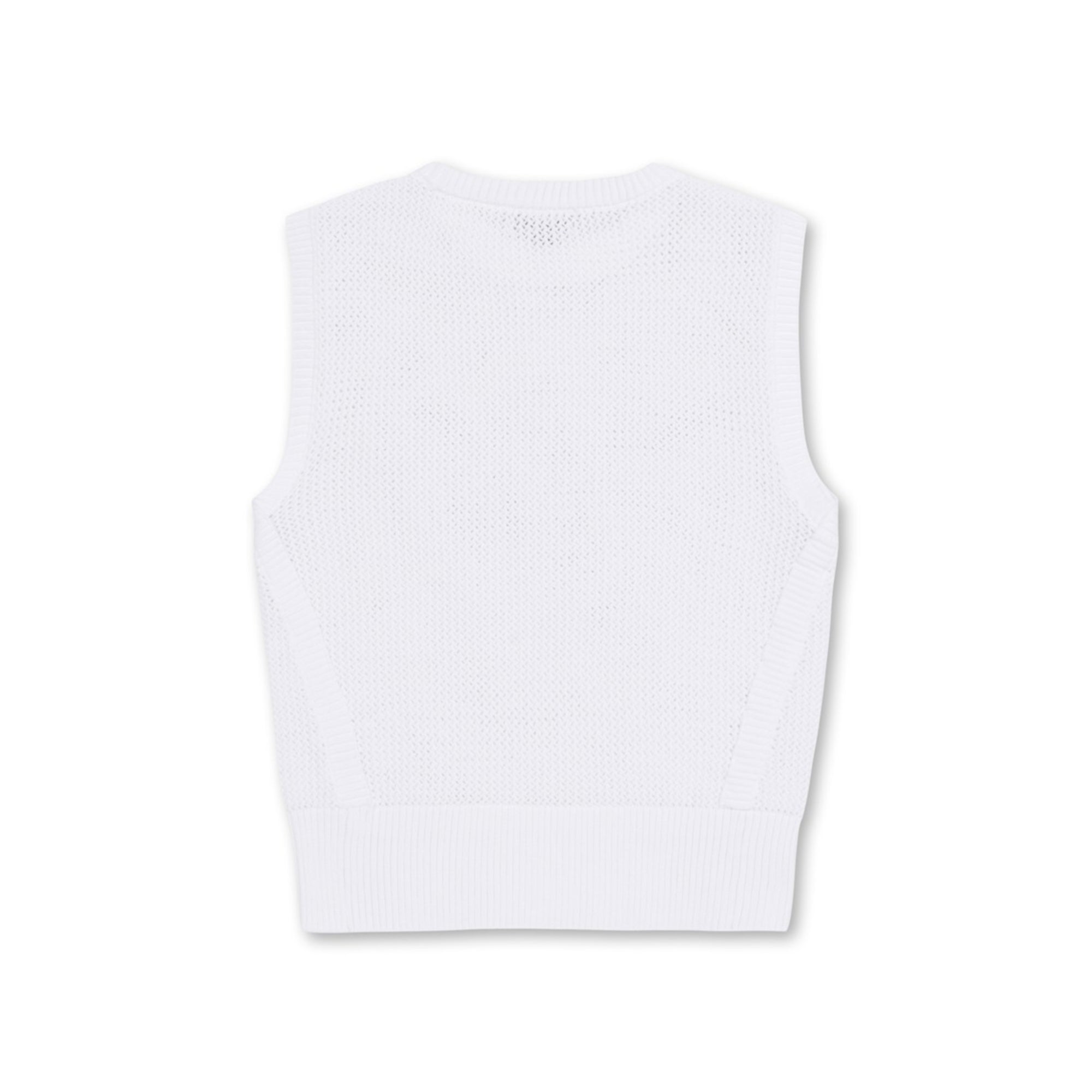 WOMENS メッシュニットベスト ホワイト/072342762