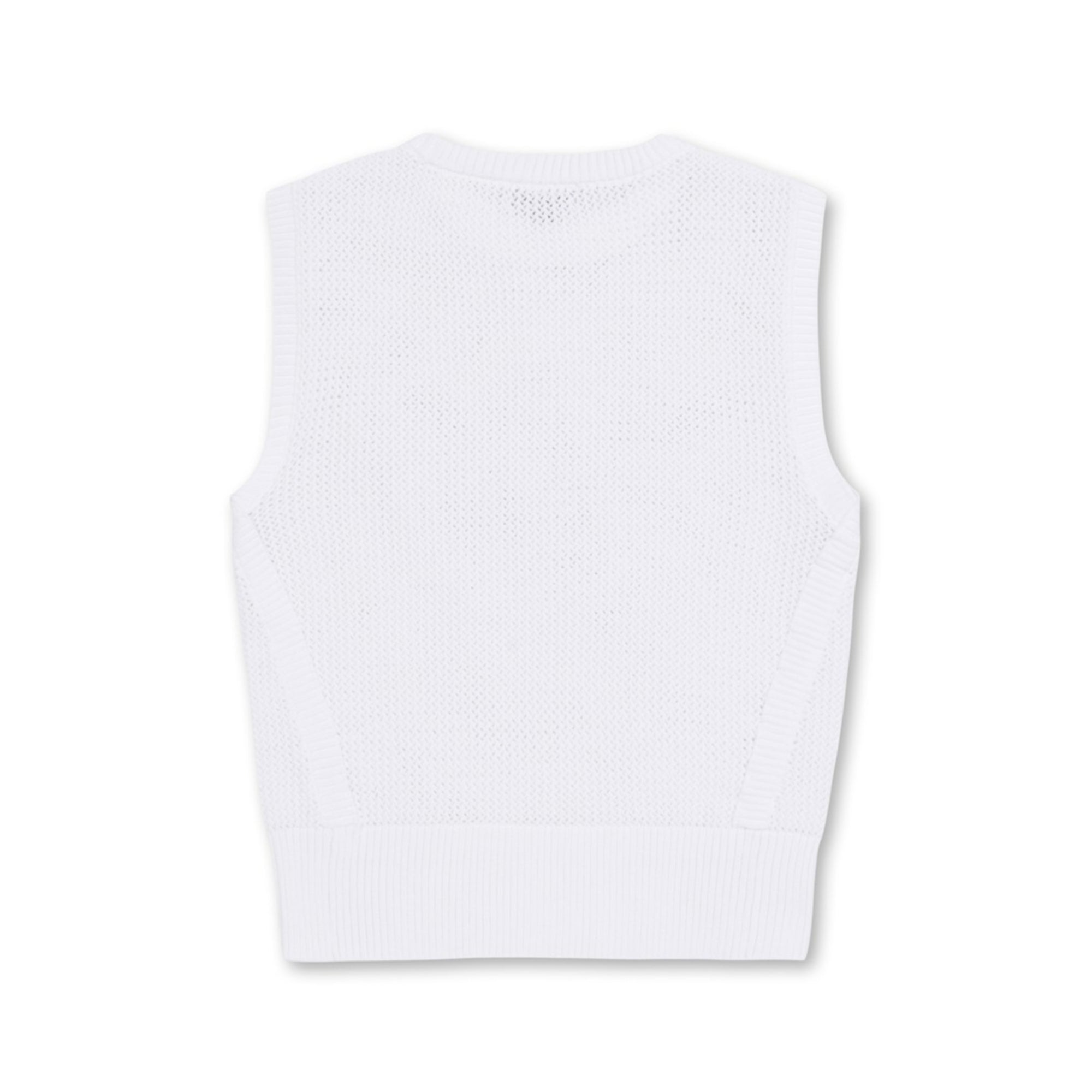 WOMENS メッシュニットベスト ホワイト/072342762
