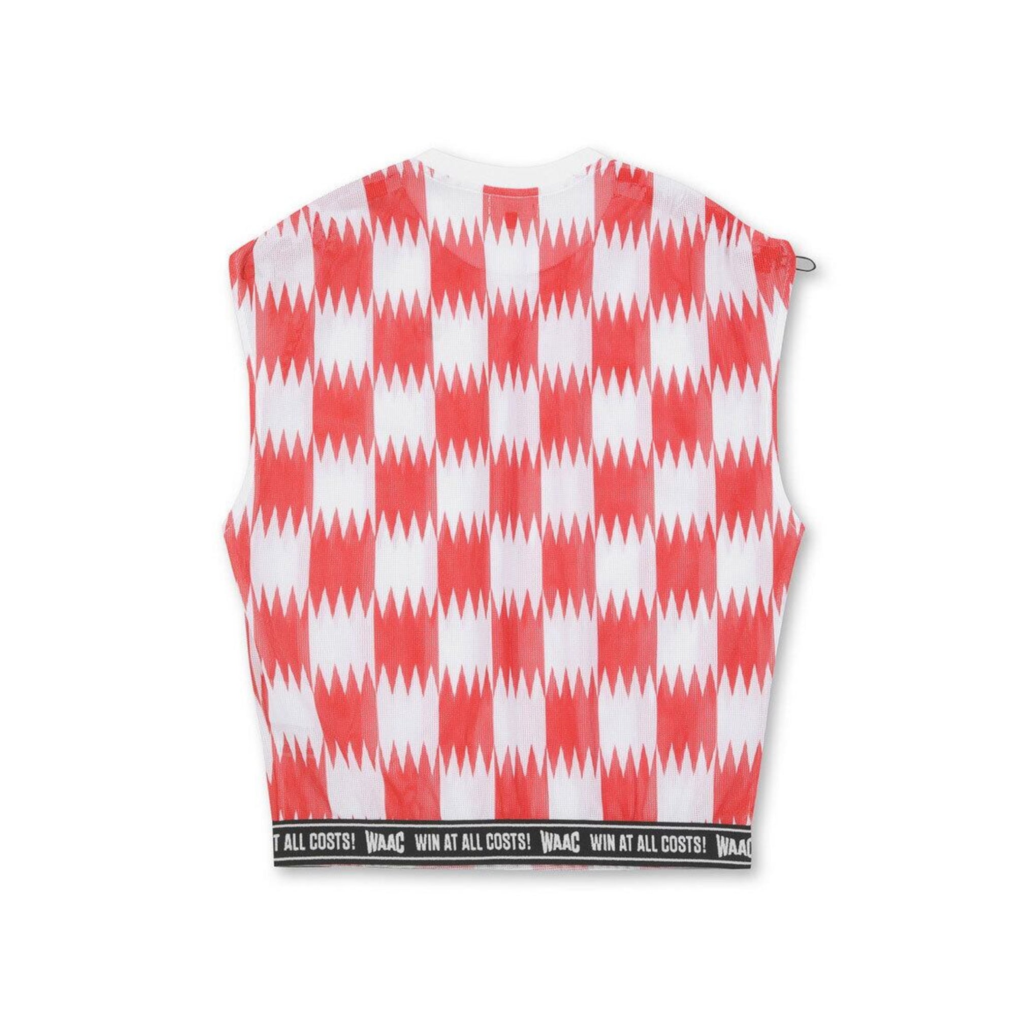 WOMEN シーズンパターン メッシュシャツ レッド