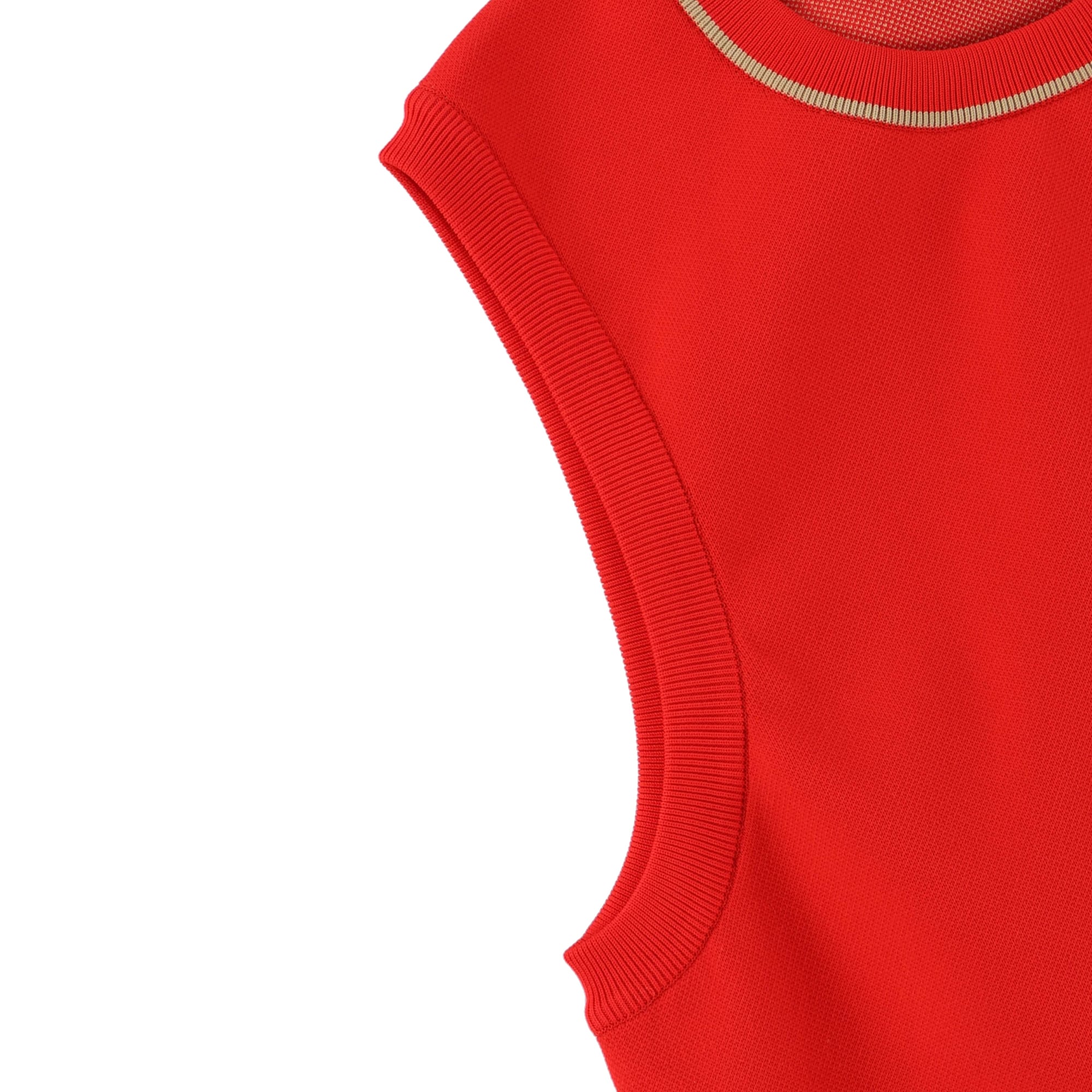 MEN エンゼルヤーン ニットベスト レッド