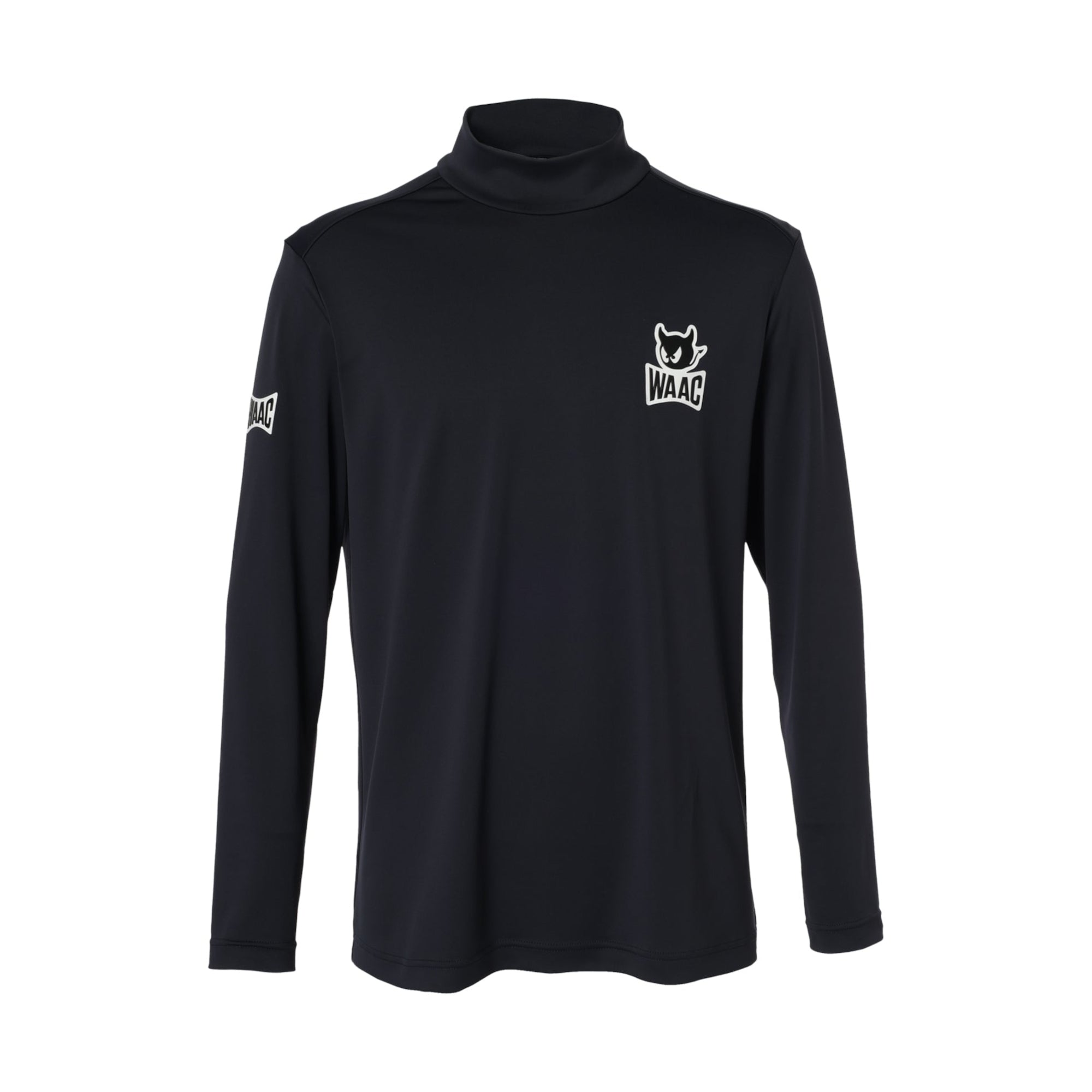 MENS PLAYERS EDITION BASICベア天竺 長袖モックネック ブラック/072244000