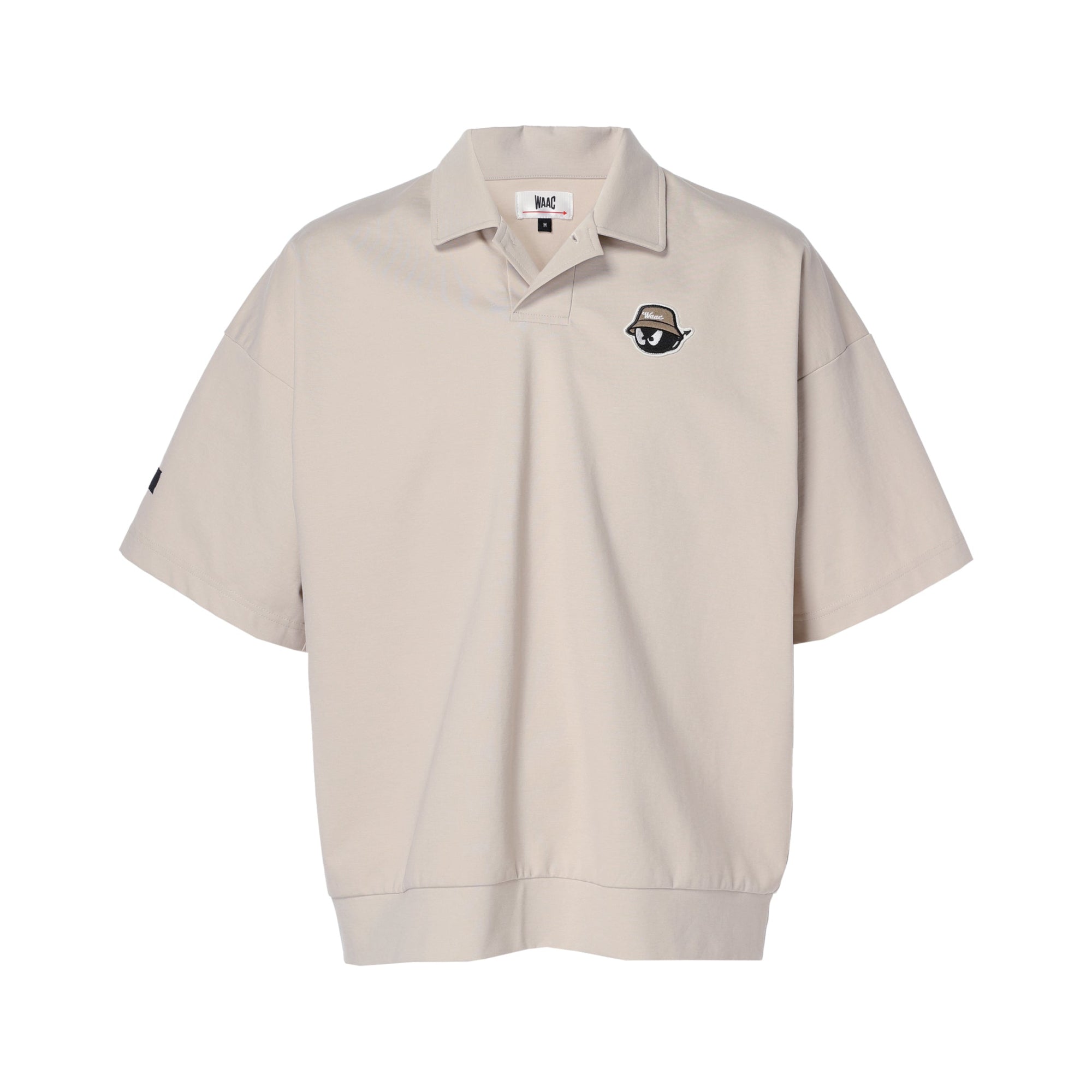 MEN ライトストレッチポンチ 半袖ポロシャツ アイボリー