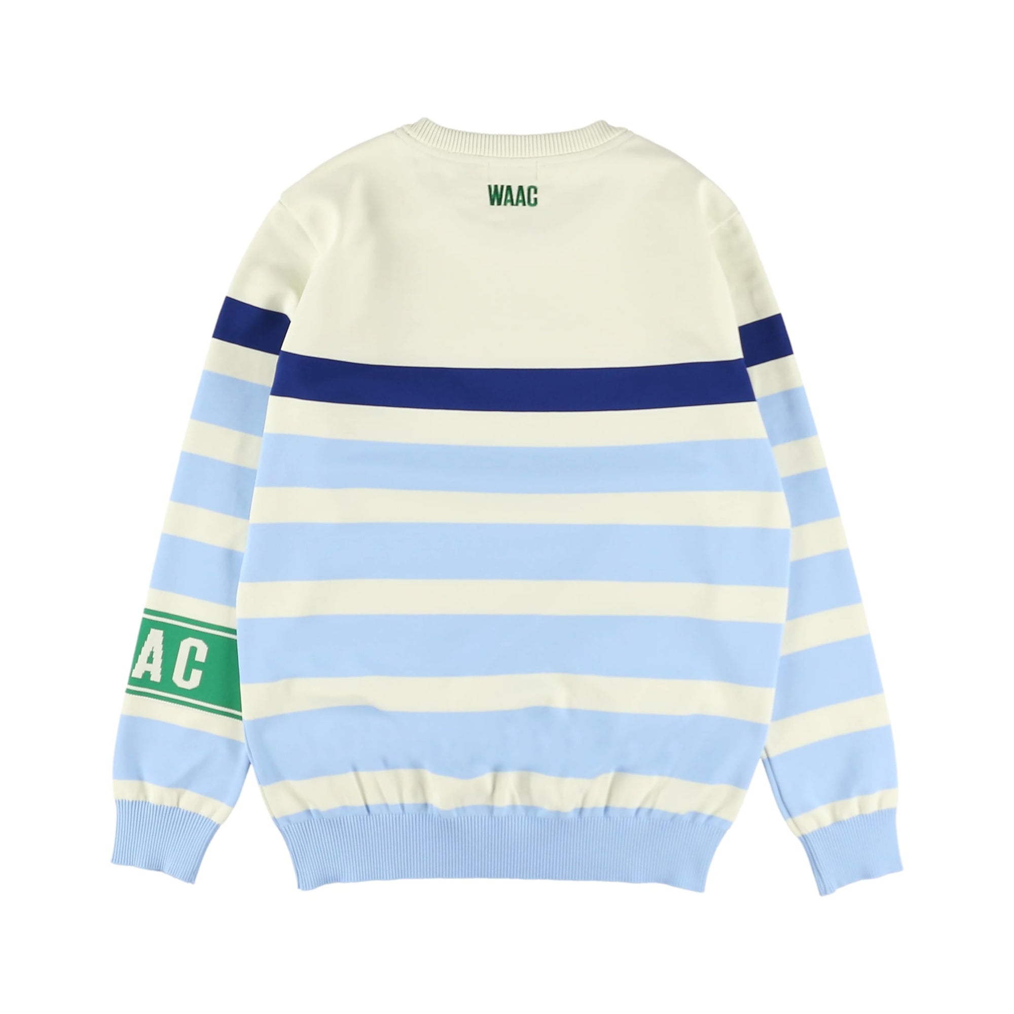 MEN マイクロスリームボーダー 長袖プルオーバー エクリュ