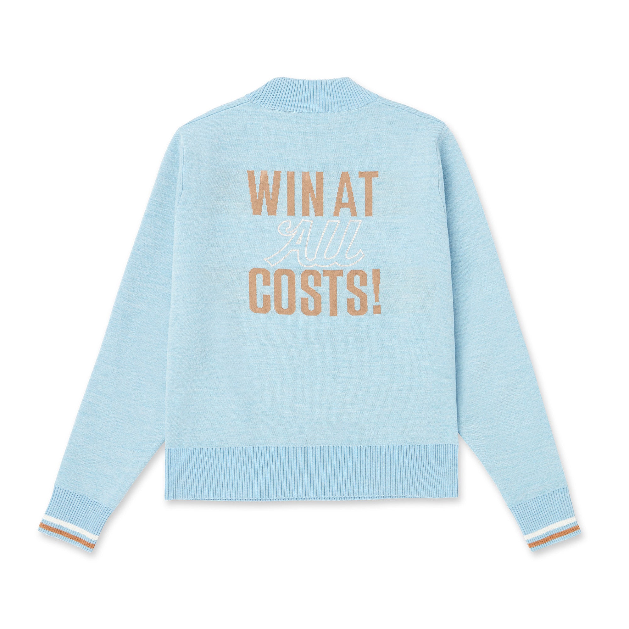 WOMEN ダブルフェイススウェットライクニットプルオーバー ライトブルー