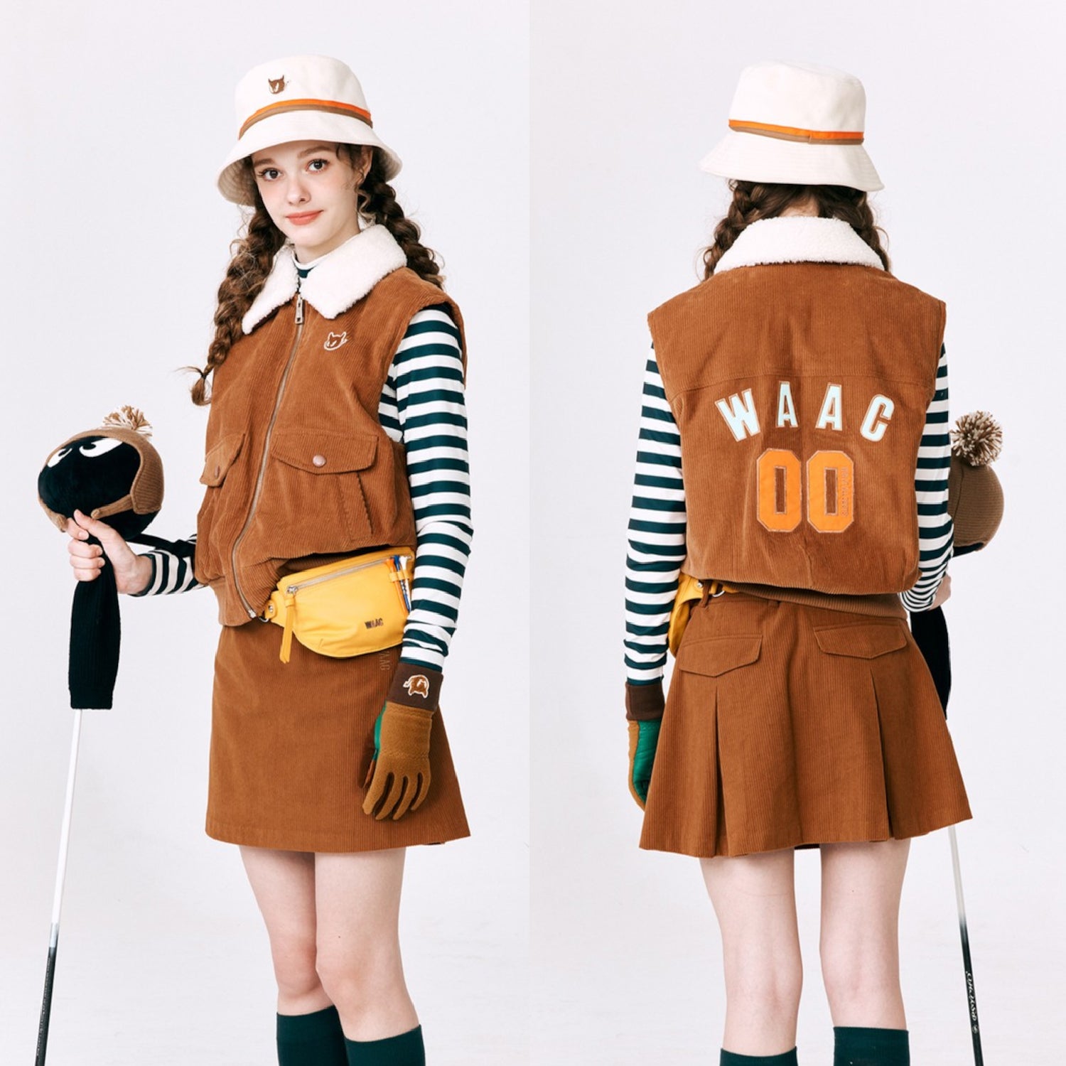 WOMEN コーデュロイスカート ベージュ