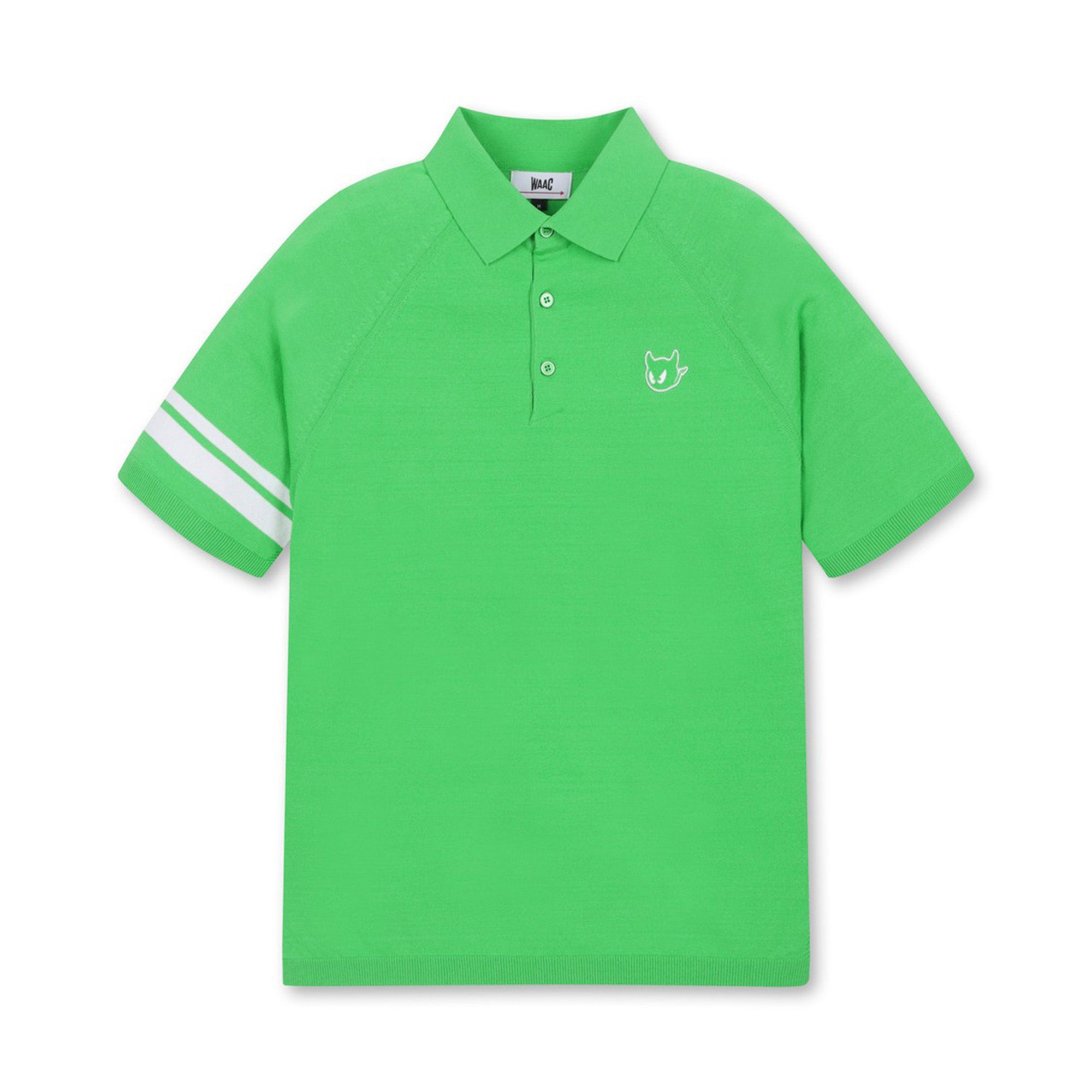 【WEB限定】MEN ホールガーメントニットポロ ネオングリーン
