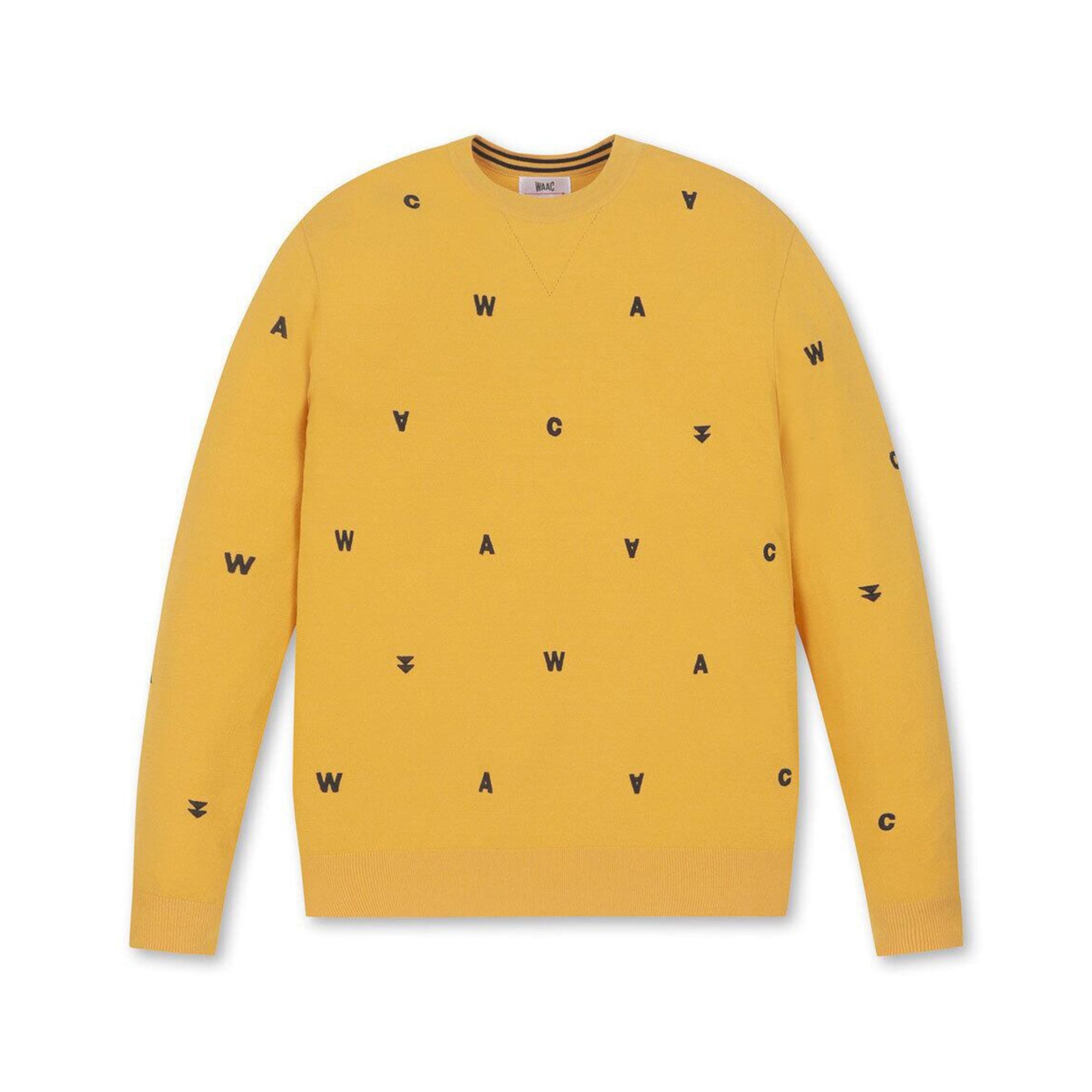 MEN WAACロゴ刺繍セーター