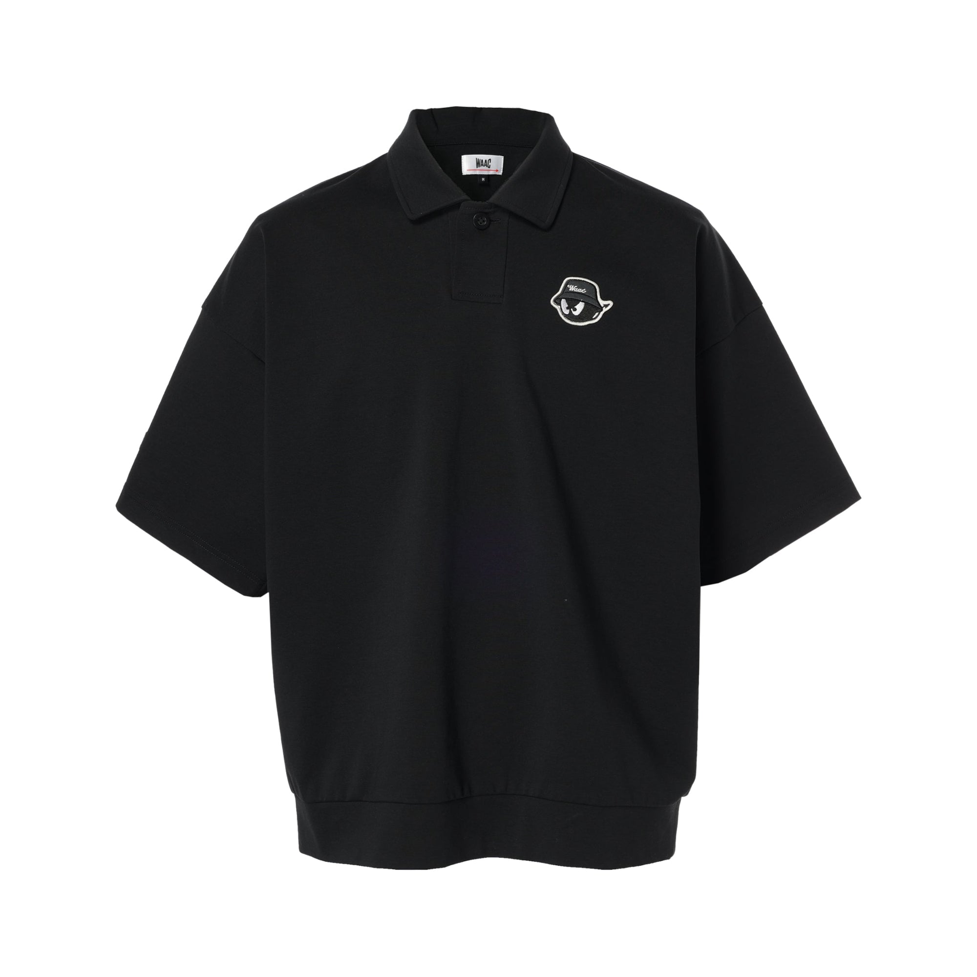24AW 新作】MENS ライトストレッチポンチ 半袖ポロシャツ ブラック 