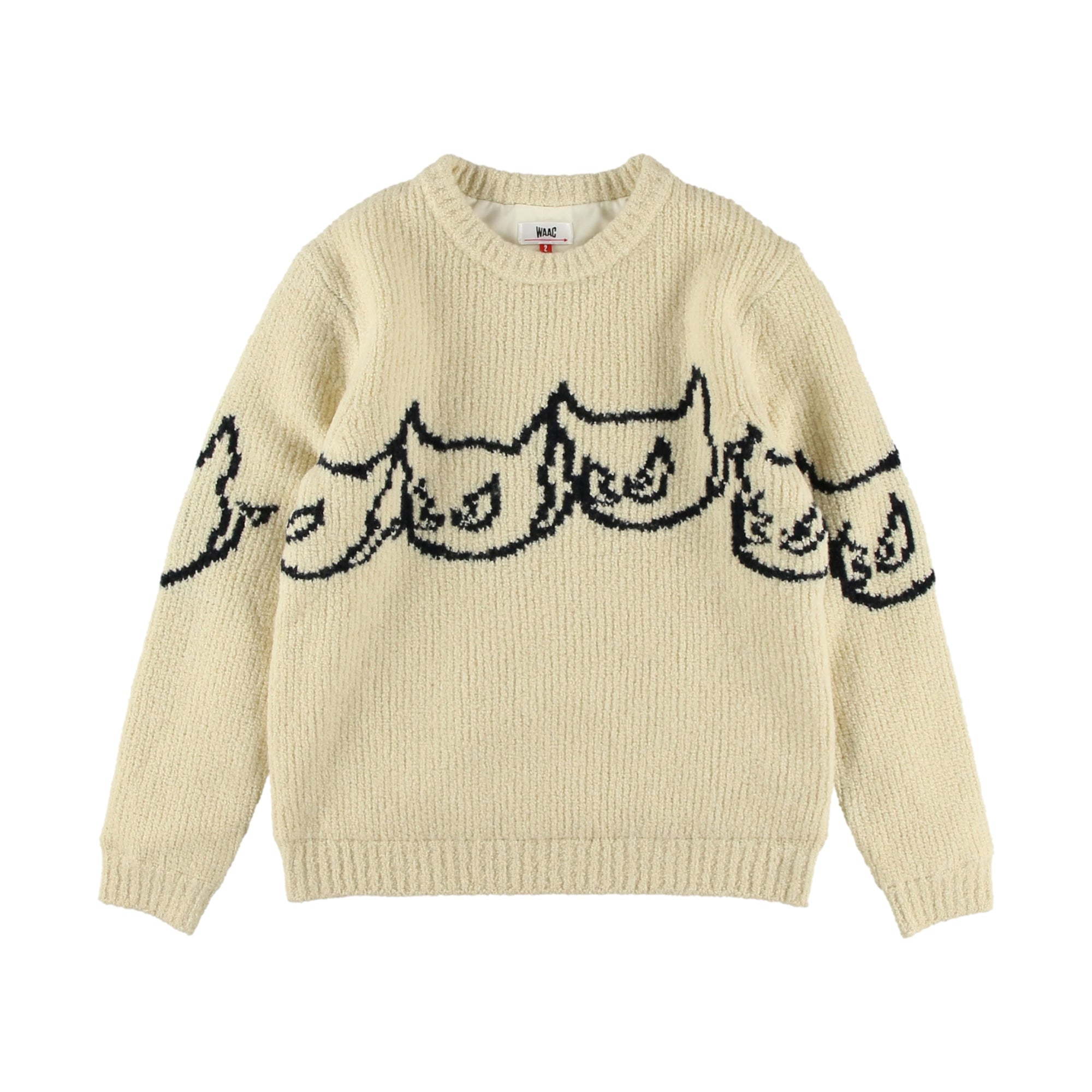 MEN ローゲージニット長袖プルオーバー オフホワイト