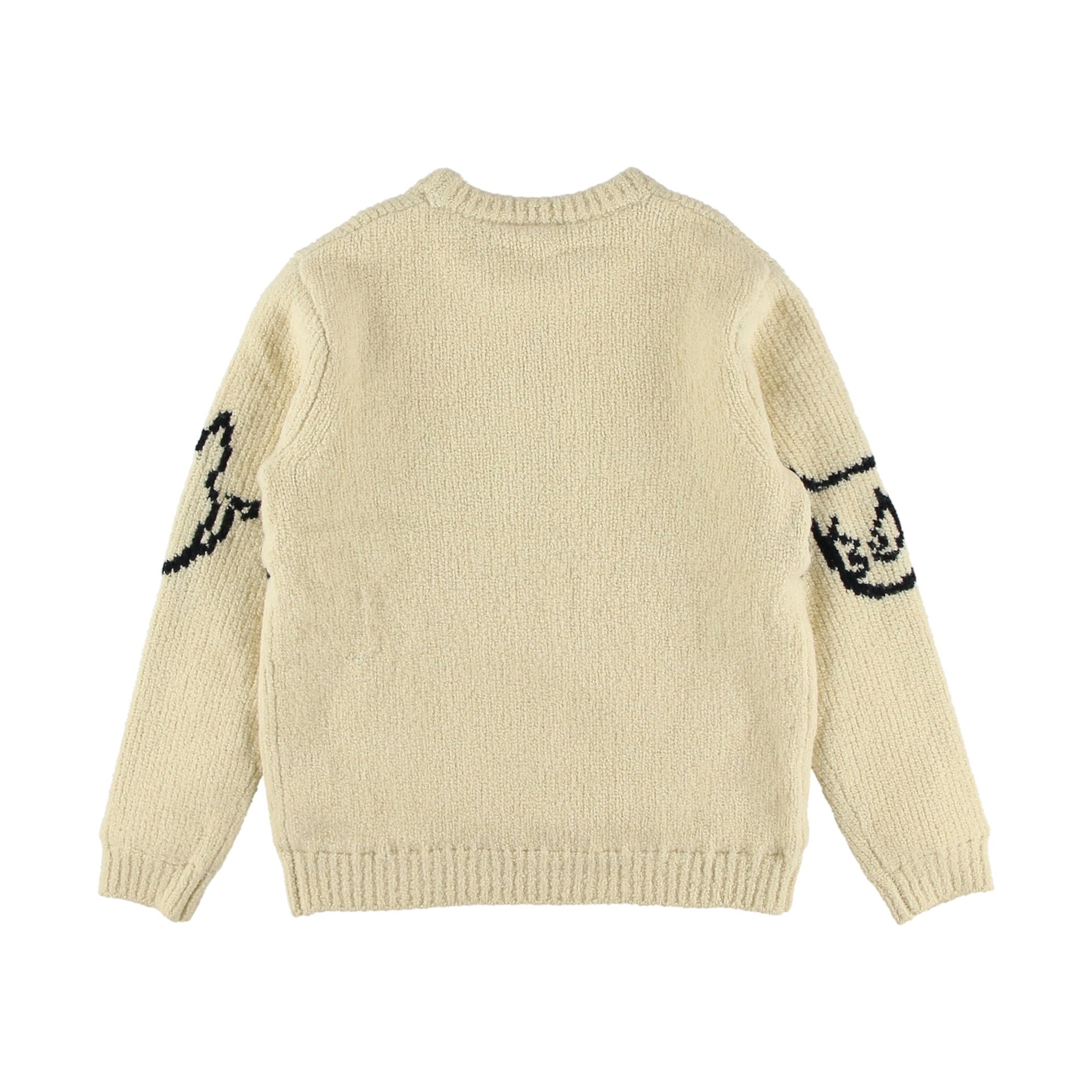 MEN ローゲージニット長袖プルオーバー オフホワイト