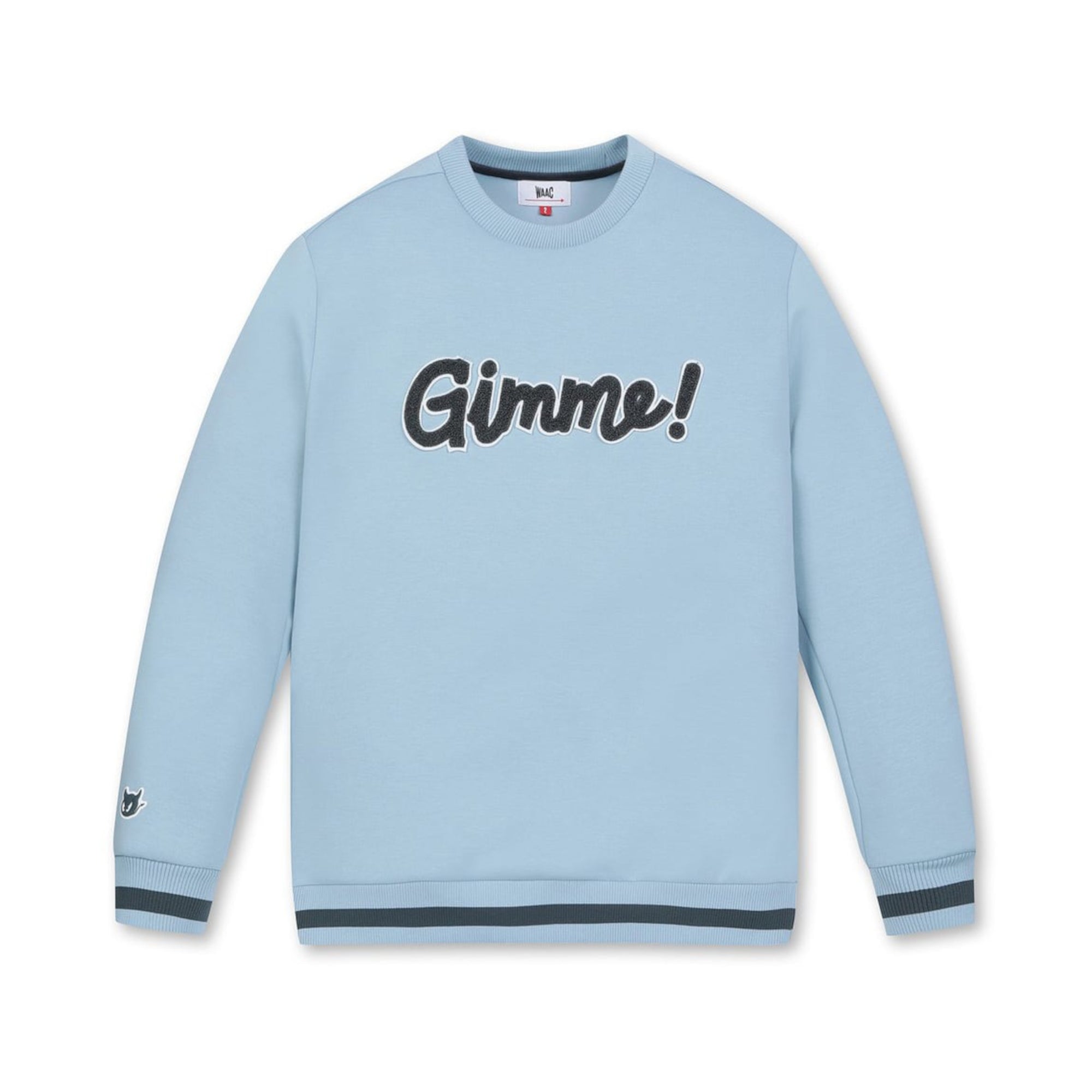 MEN レタリングスウェット モスブルー