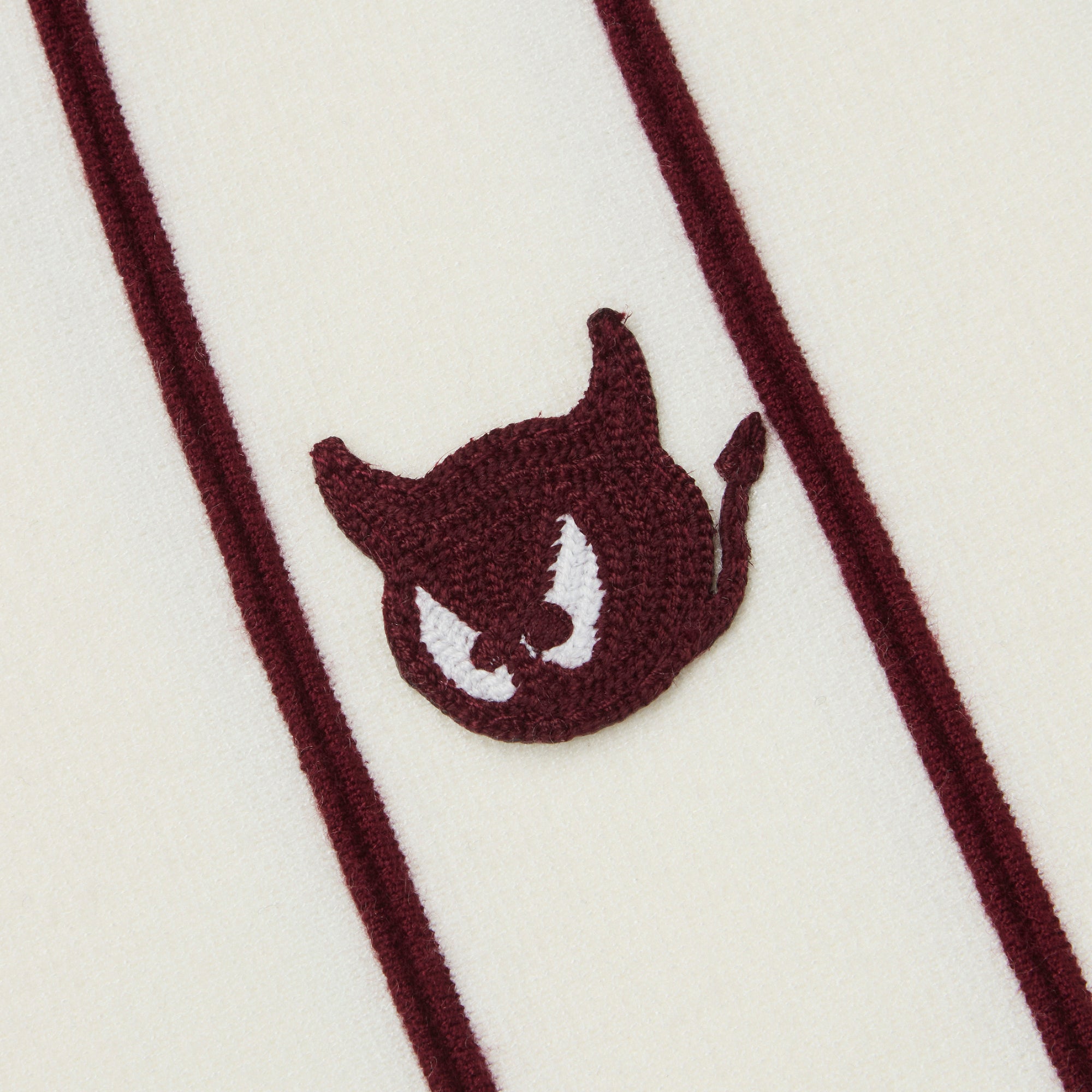 WOMEN トラッドストライプニットベスト ブラック