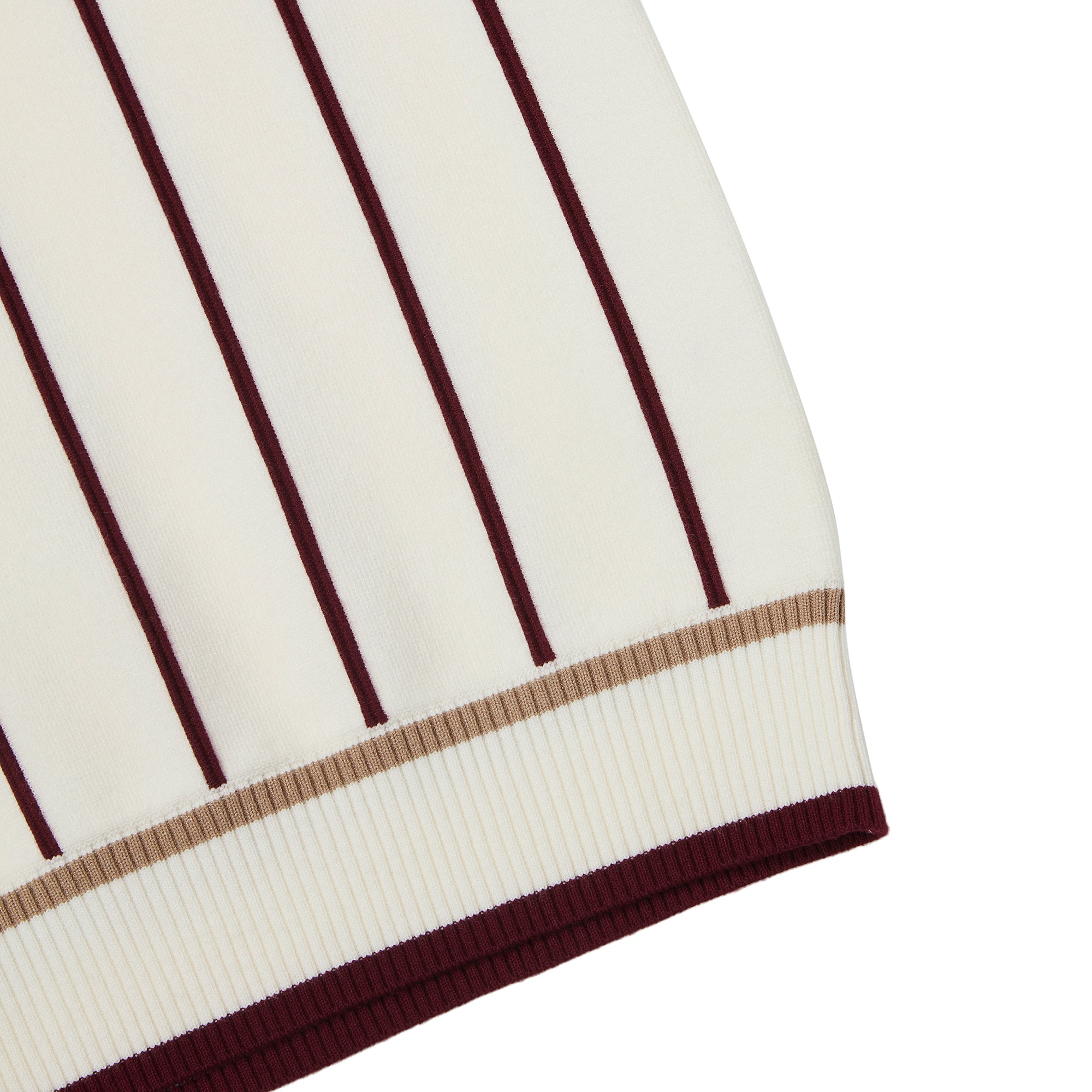 WOMEN トラッドストライプニットベスト ブラック