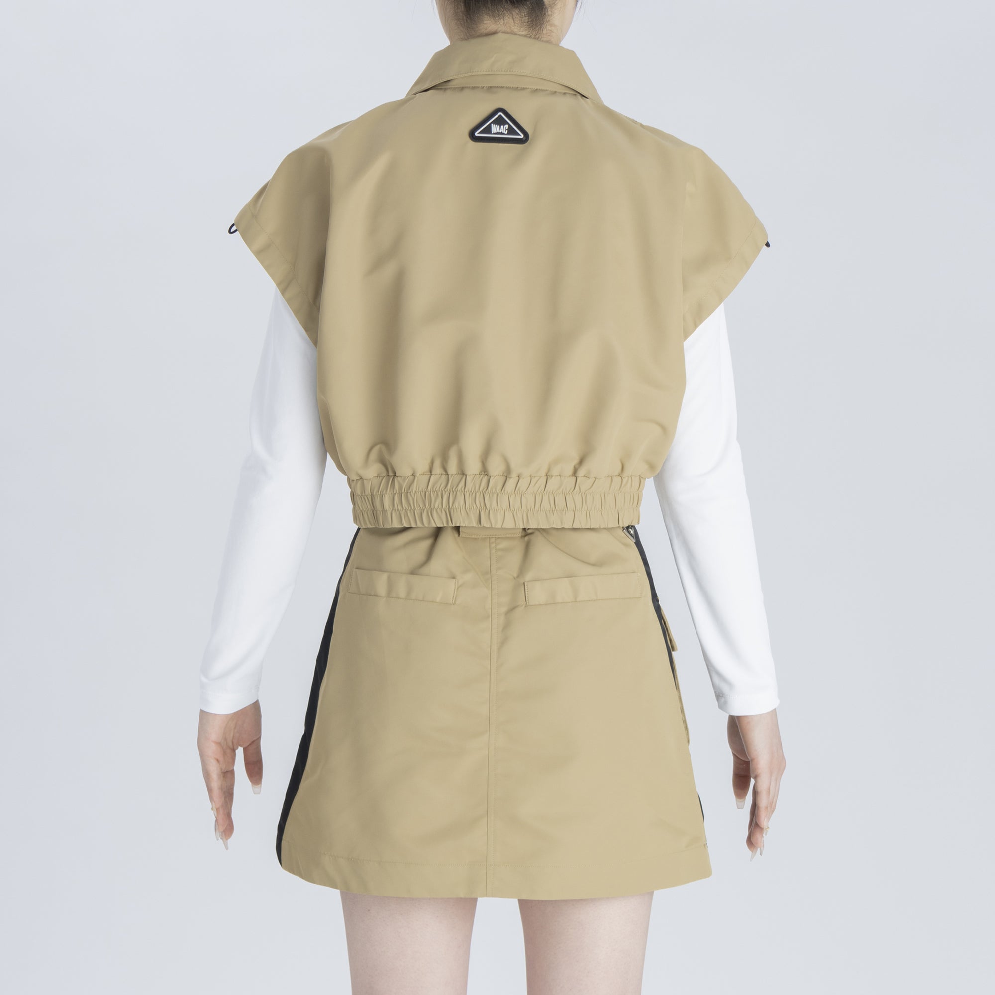 WOMENS サスティナブルナイロン アウターベスト ベージュ/072242161