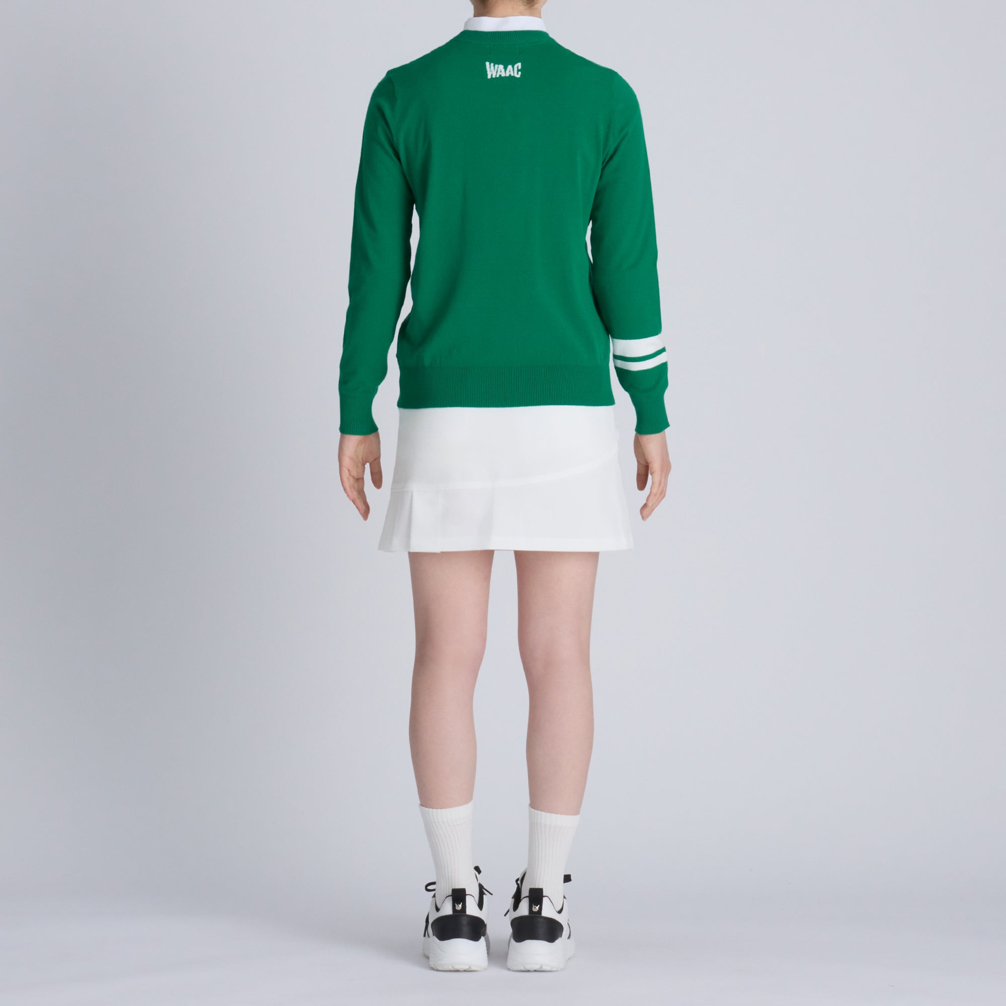 WOMENS ソフトタッチベーシックニット 長袖プルオーバー グリーン/072242762
