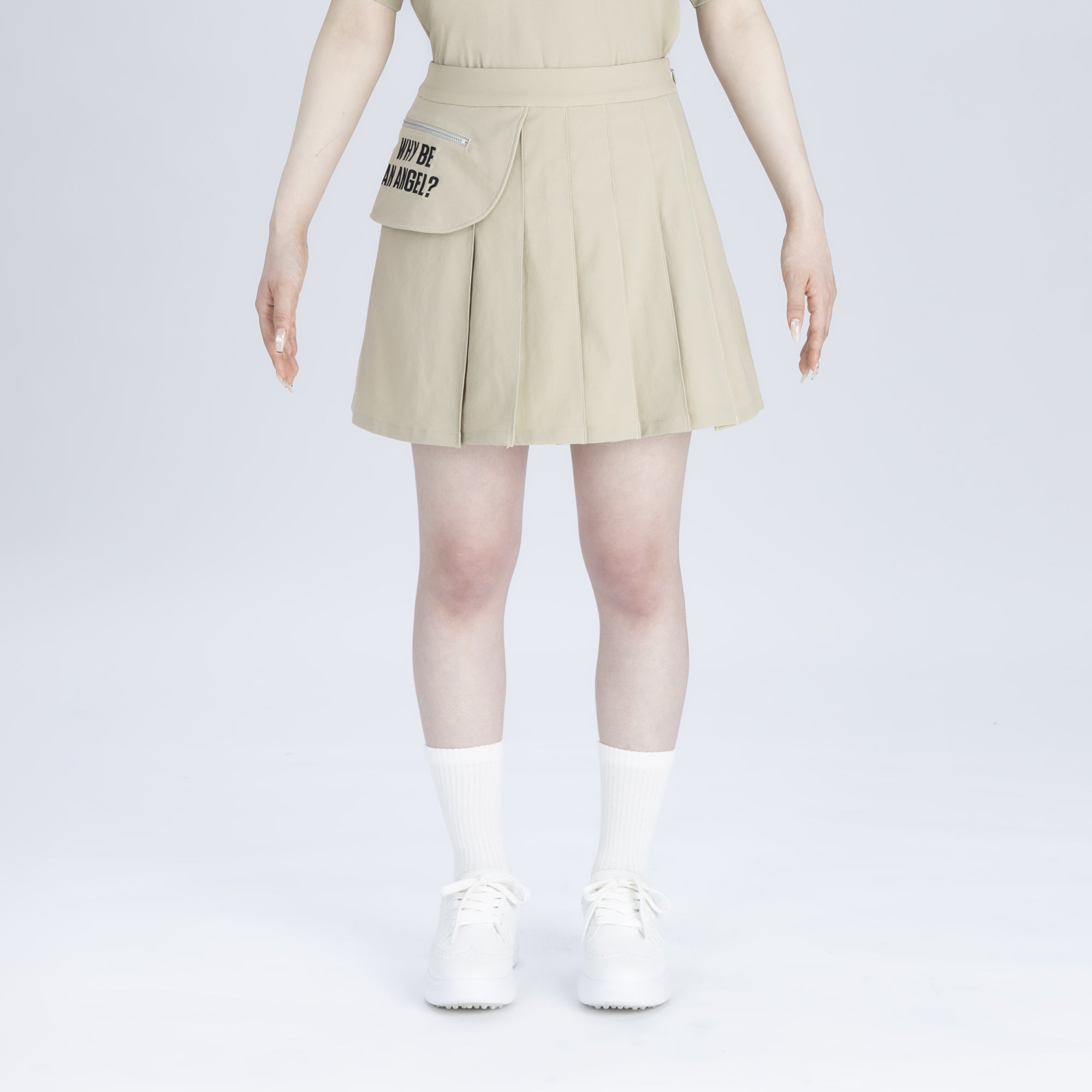 WOMENS デニムライク2WAY スカート ベージュ/072242370