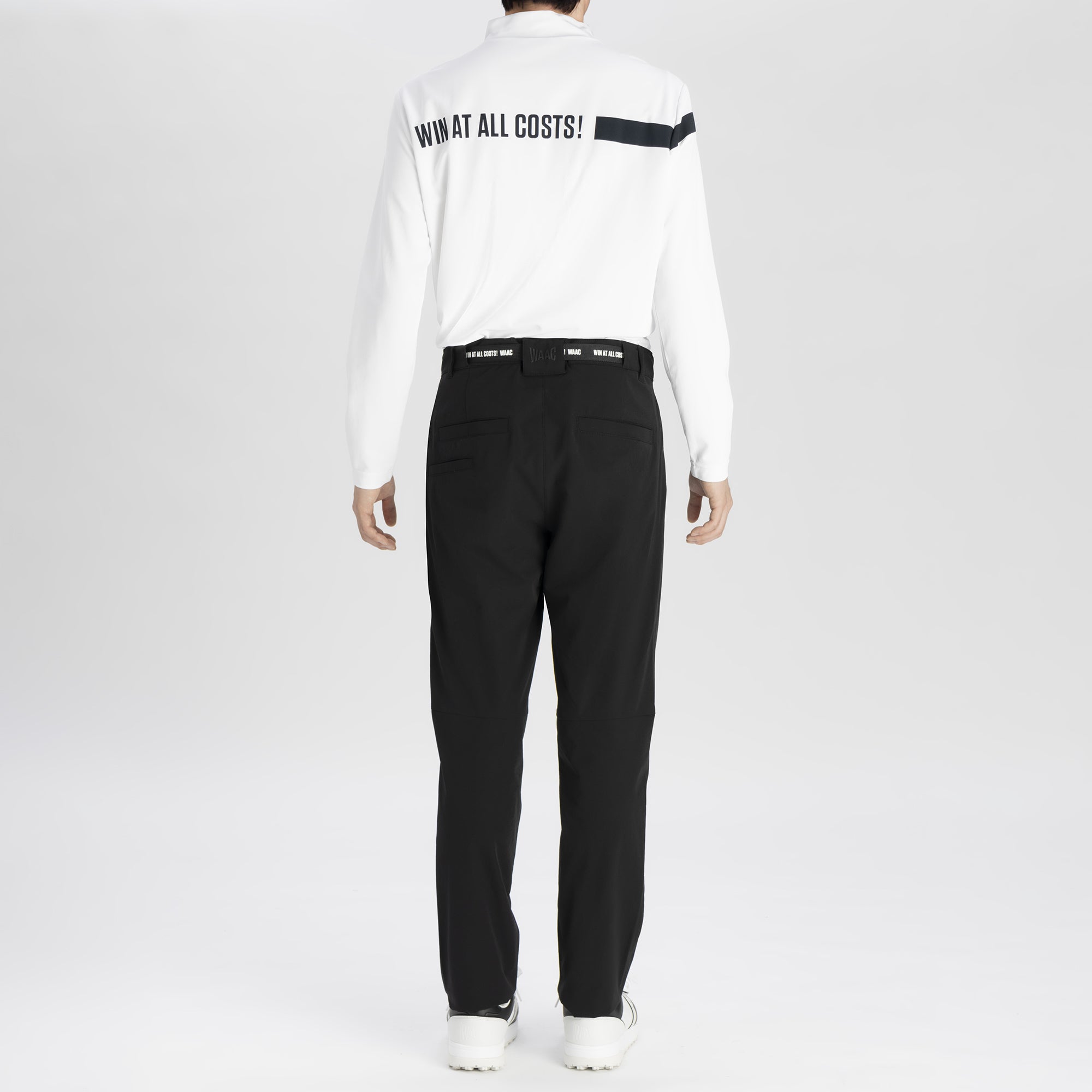 MENS ハイゲージカノコ 長袖モックネック ホワイト/072242010