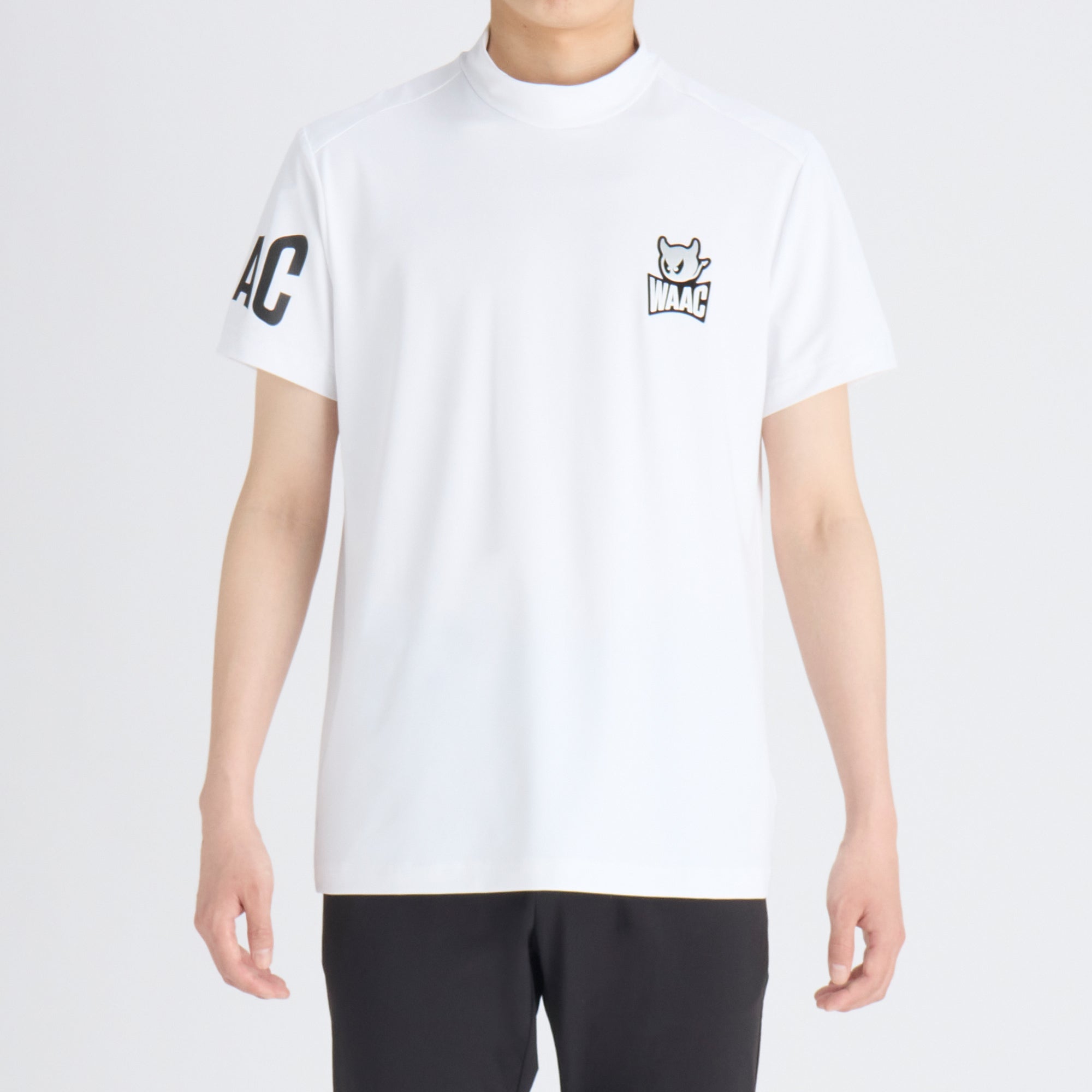 MENS PLAYERS EDITION 半袖モックネック チャコール/072242001