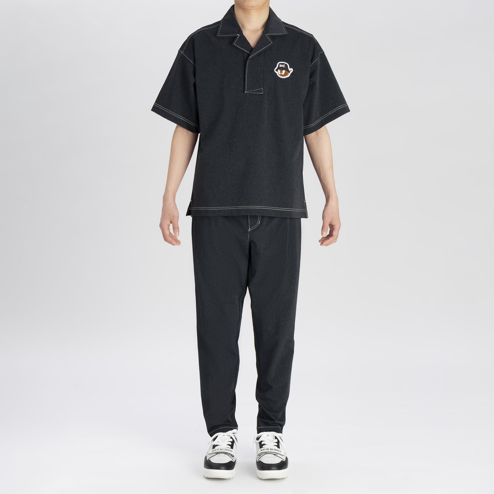MENS デニムライク2WAY ロングパンツ ベージュ/072242420