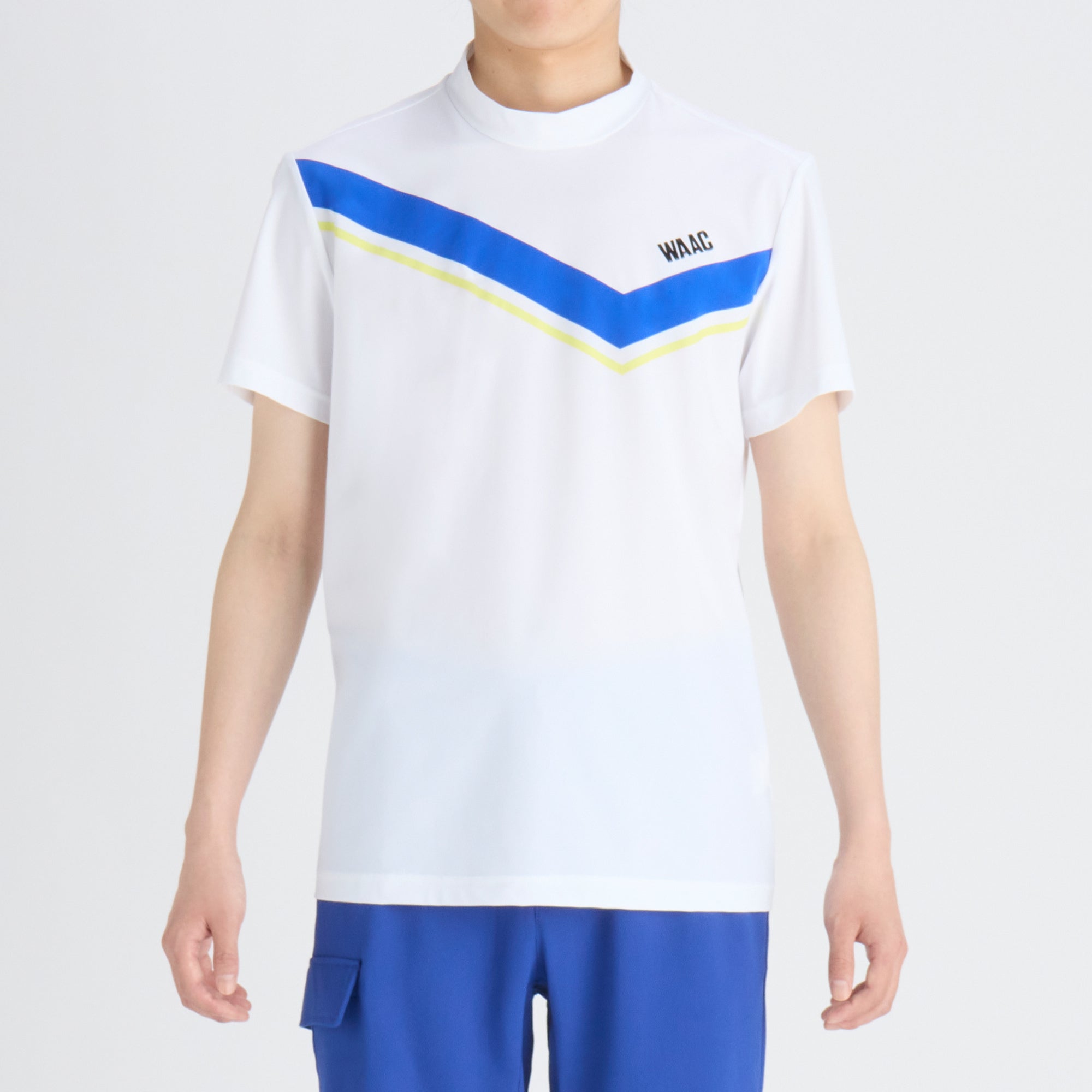 MENS Carvicoスムース 半袖モックネック ブラック/072242040