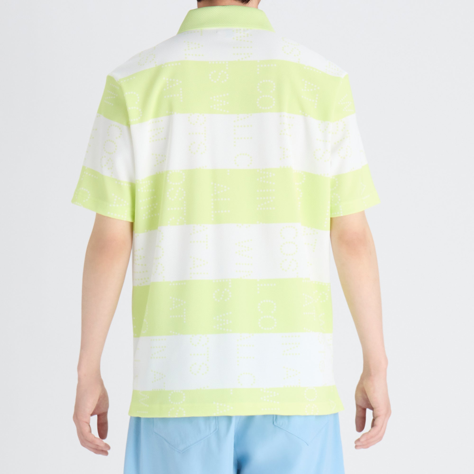 MENS ロゴマリンボーダー 半袖ポロシャツ ロイヤルブルー/072242041