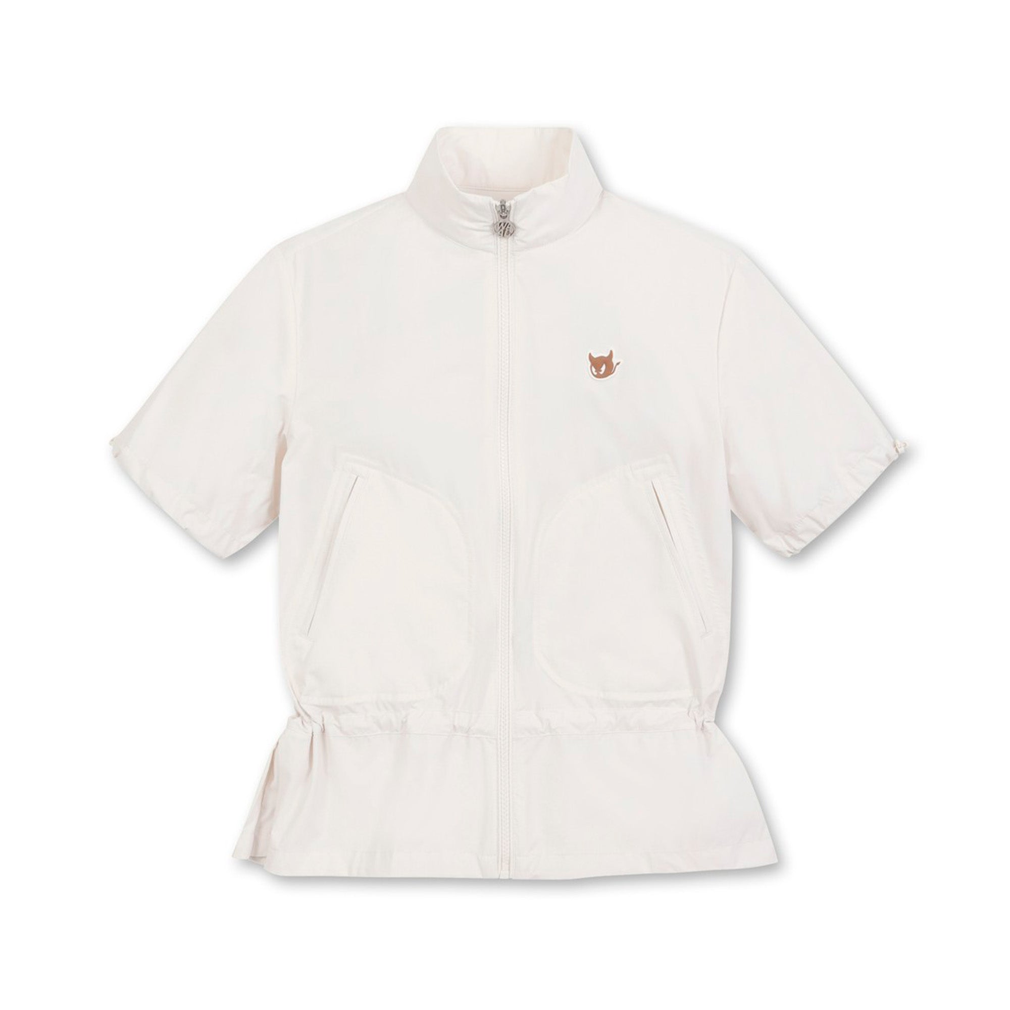 【WEB限定】WOMEN ESSENTIALハーフスリーブブルゾン アイボリー